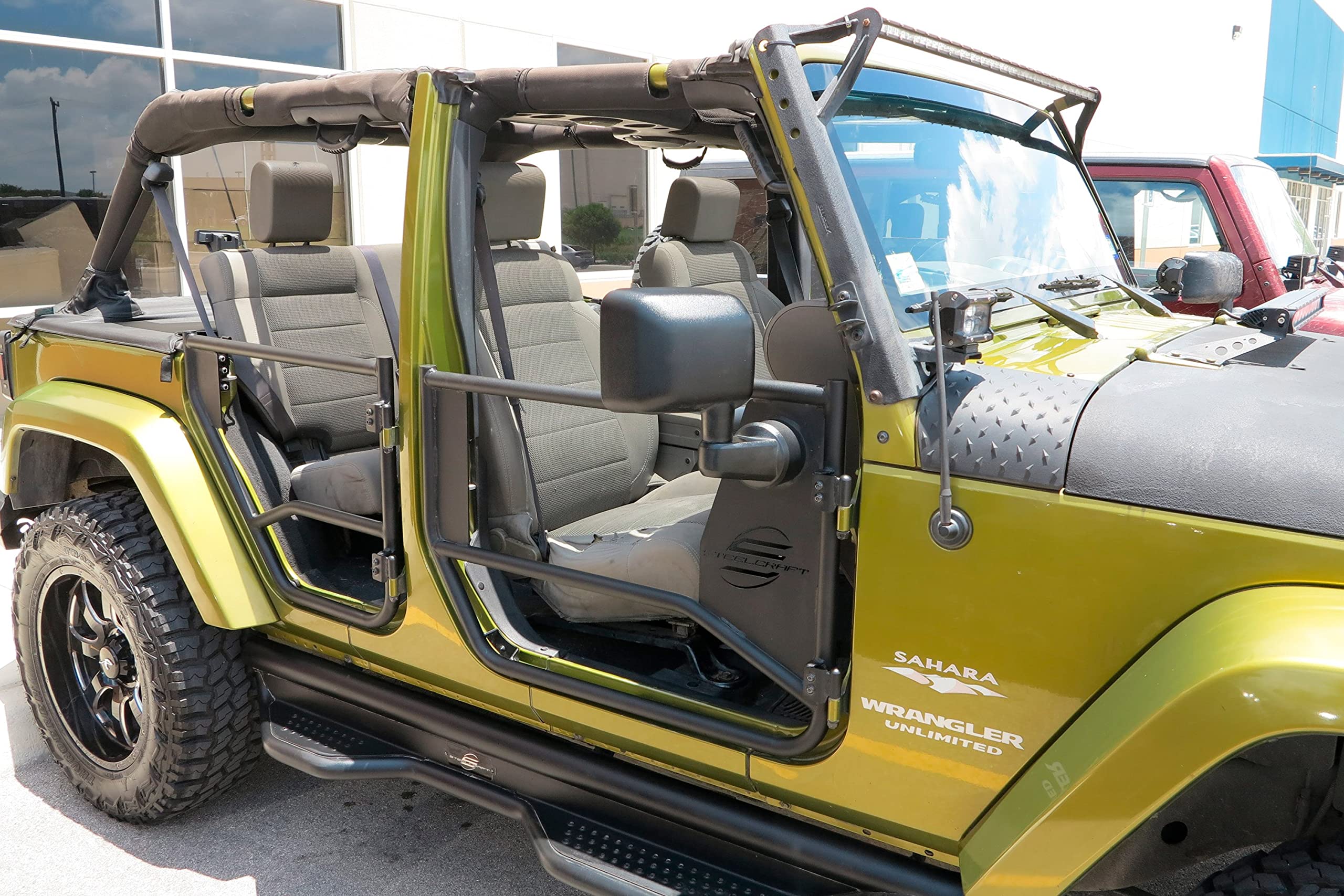 Fine Textured Black SteelCraft 92210 Rear Tubular Doors