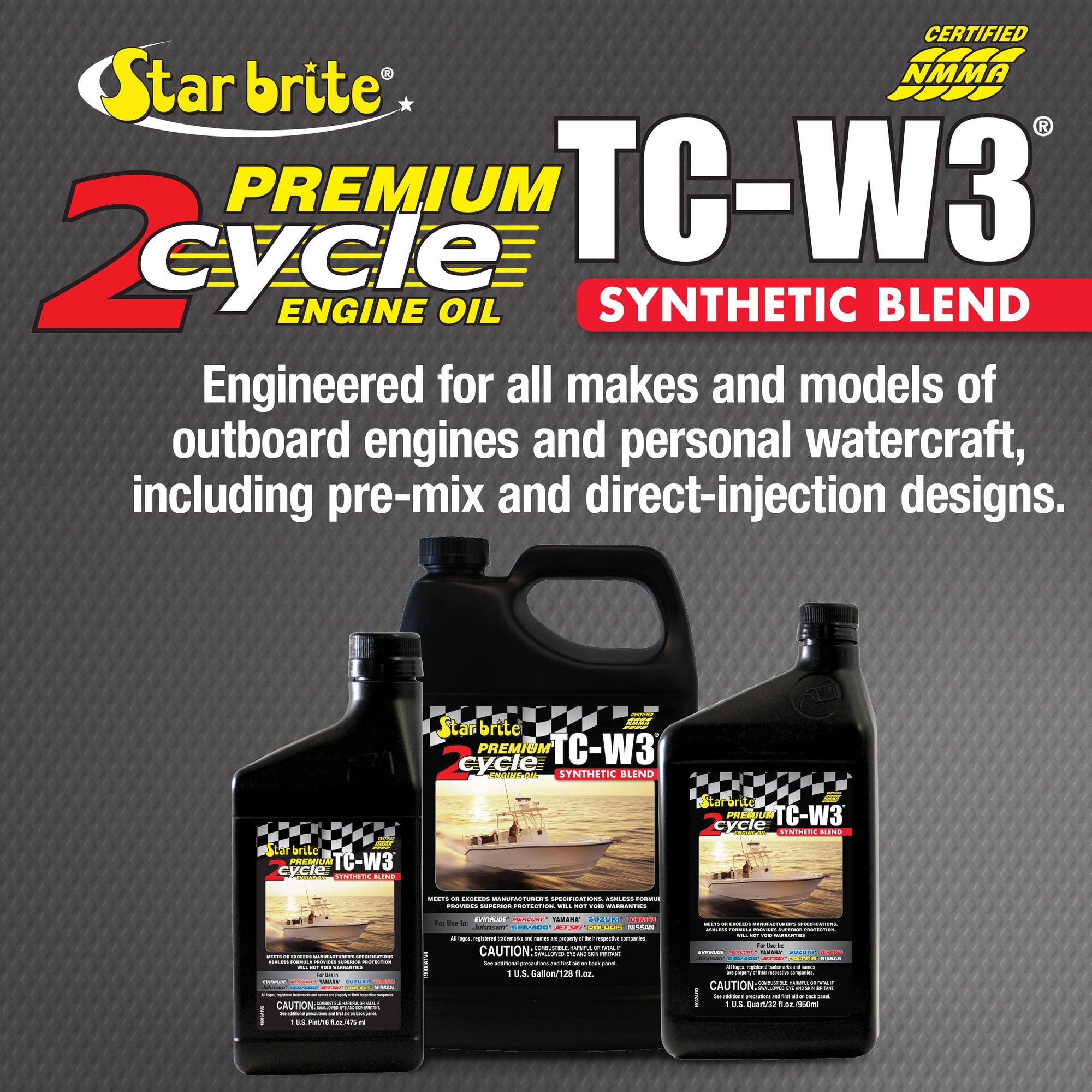 Premium STAR BRITE 2-Cycle Engine Oil TC-W3-1 GAL (19000)