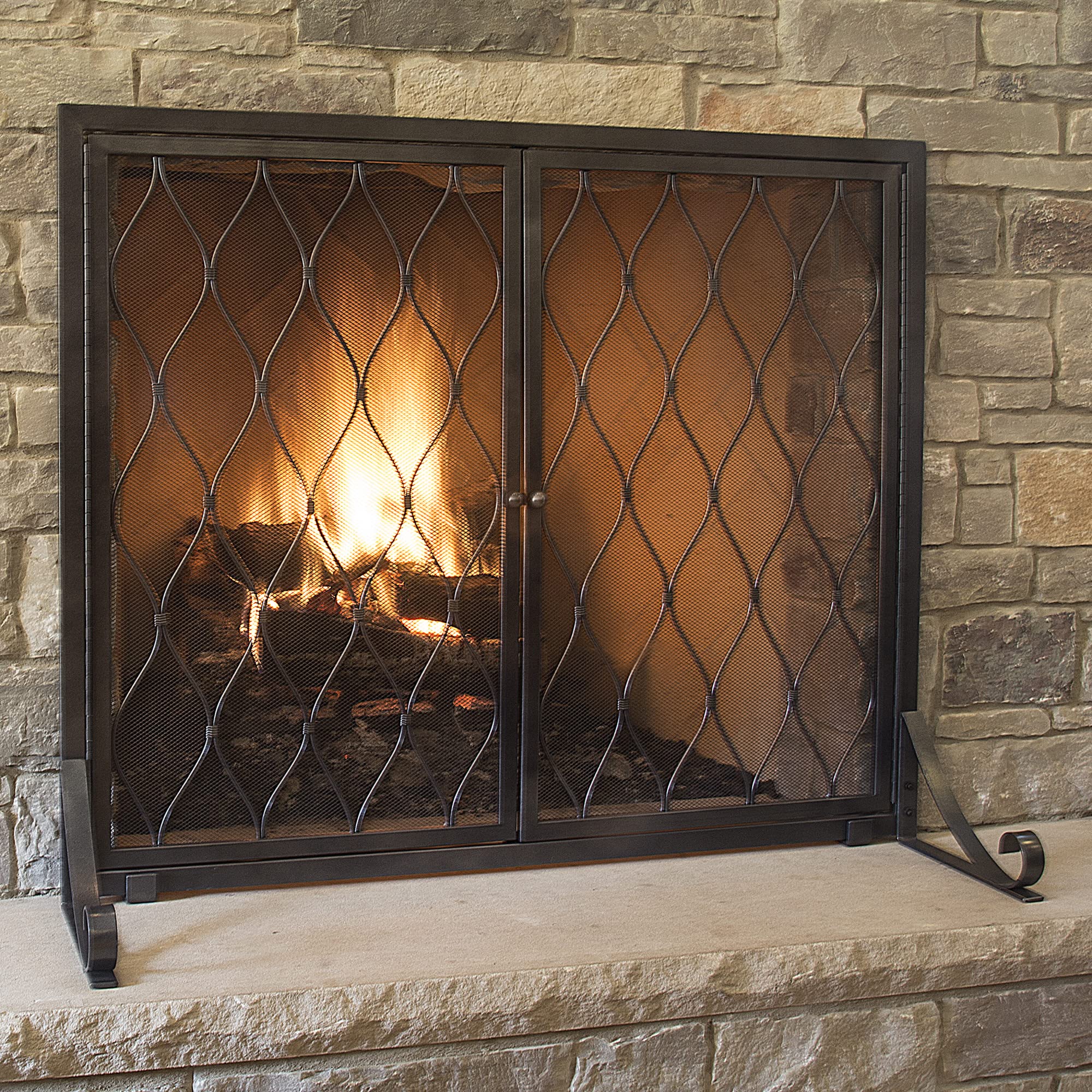 Fireplace Stonewall Screen