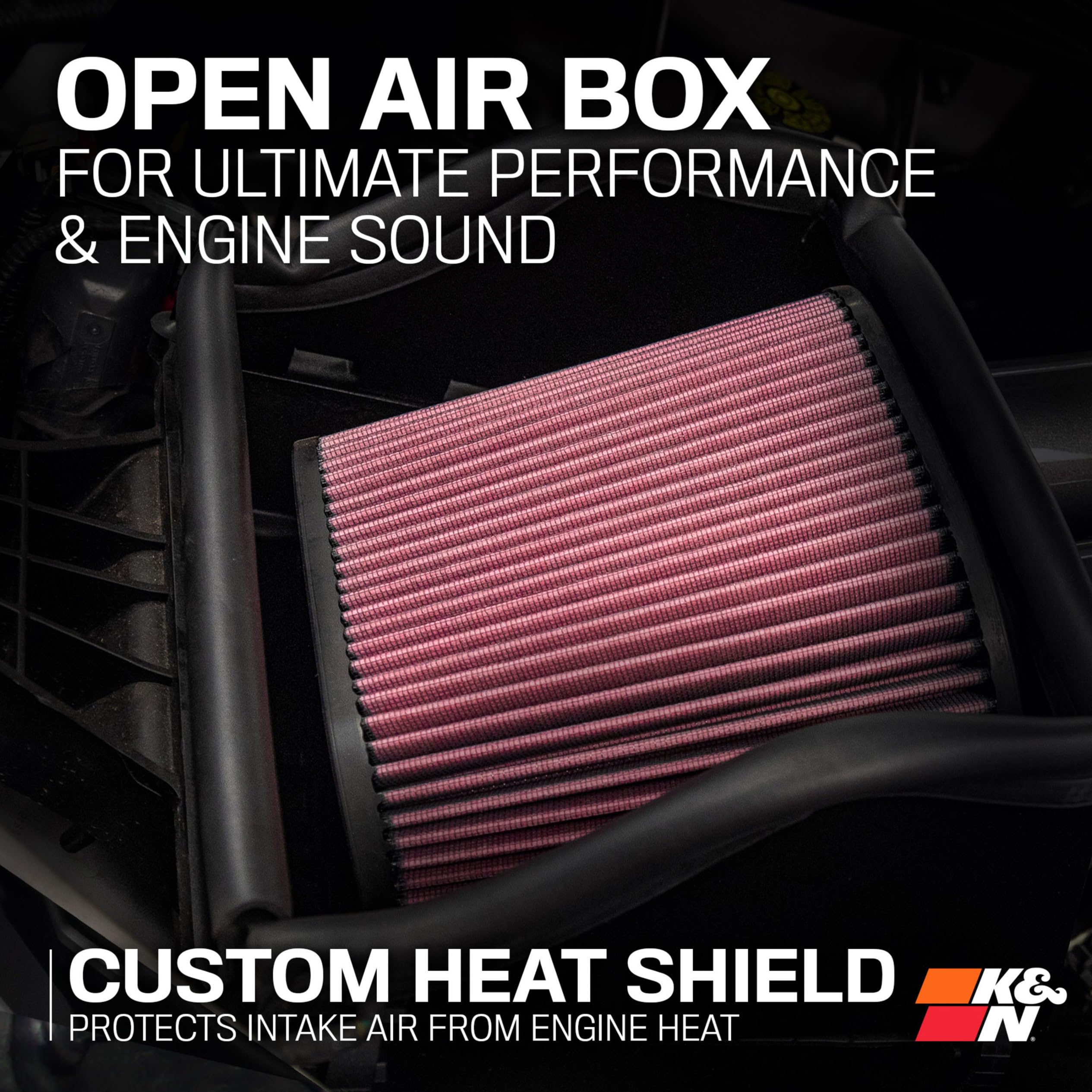 Cold Air Intake System K&N: High-Flow Air Filter, Increase Performance & Towing: Compatible with 2003-2008 Dodge/RAM: 1500, 2500, 3500, 57-1533