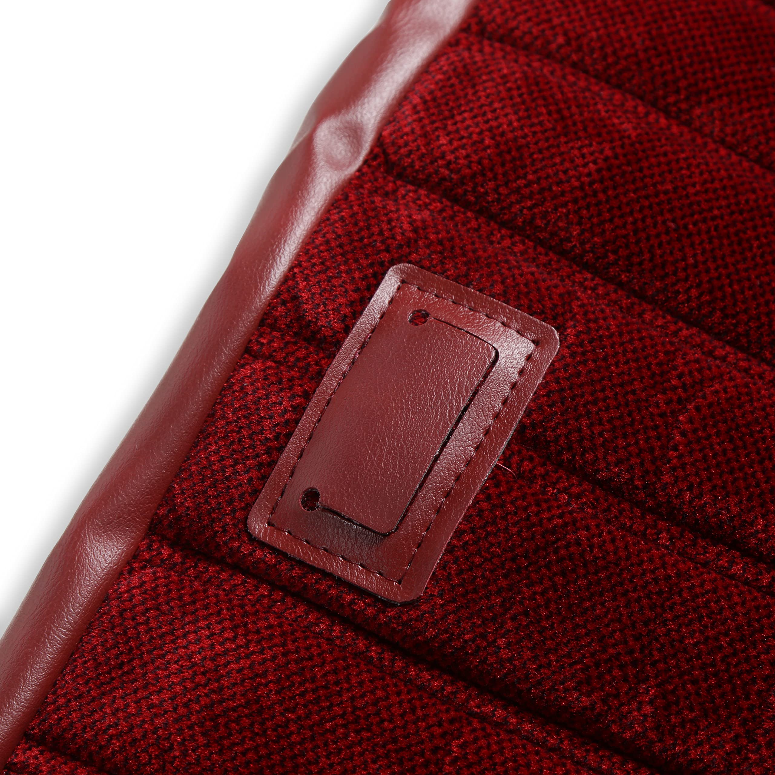 Brothers Holley Trucks 05-296 Seat Upholstery Full Pleat Cloth/Vinyl - Maroon/Burgundy