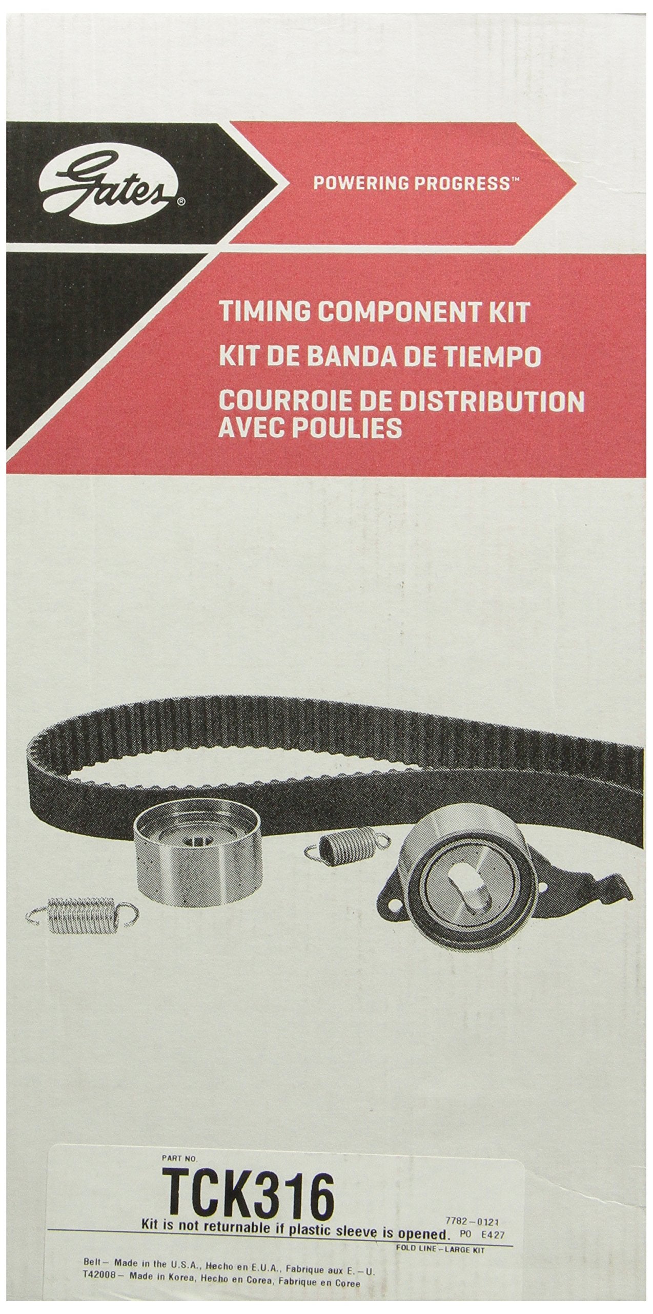 PowerGrip Gates TCK316 Premium Timing Belt Component Kit