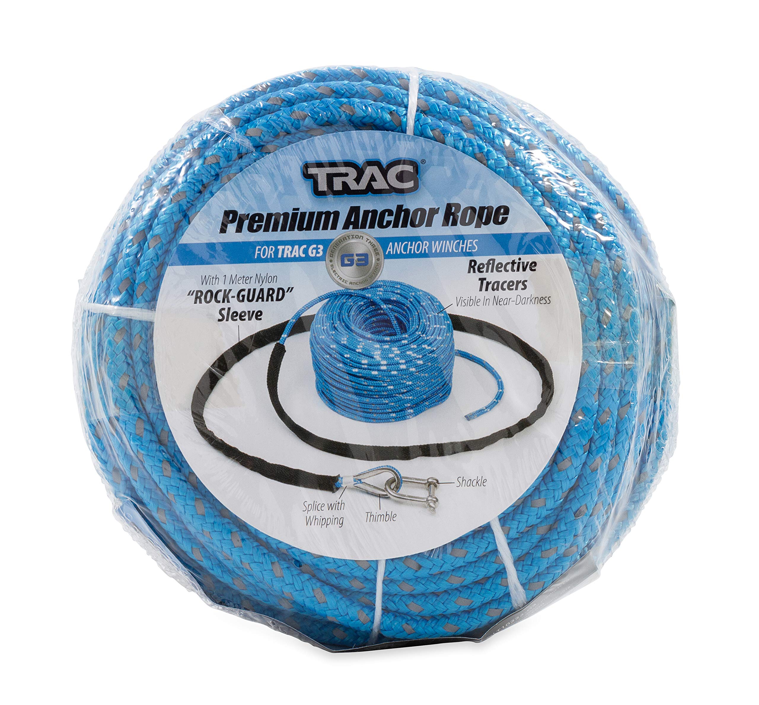 90ft Trac Outdoors Anchor Rope - Includes a Nylon Protective Sleeve (69081)