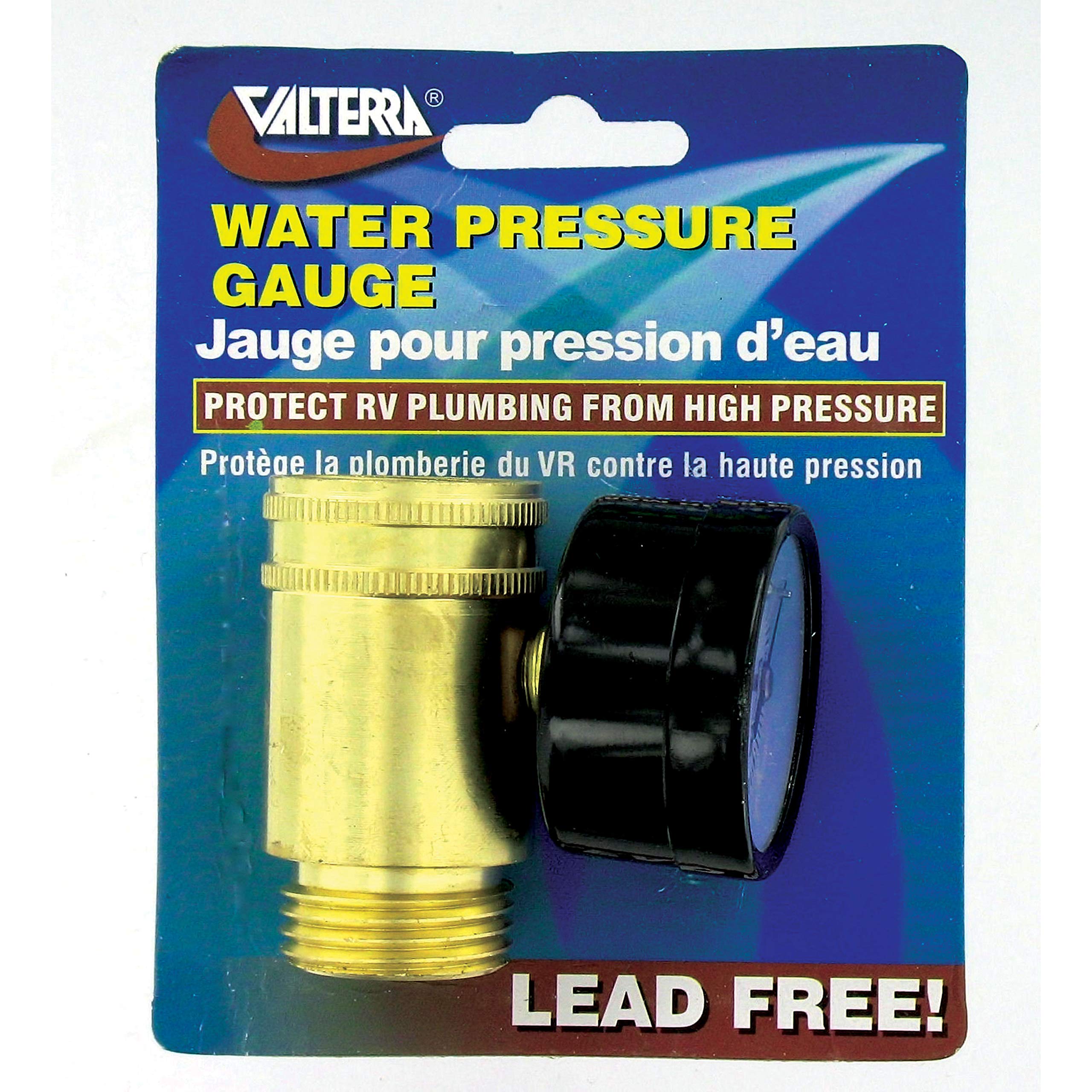 Water Pressure Gauge Valterra A01-0110VP, Brass