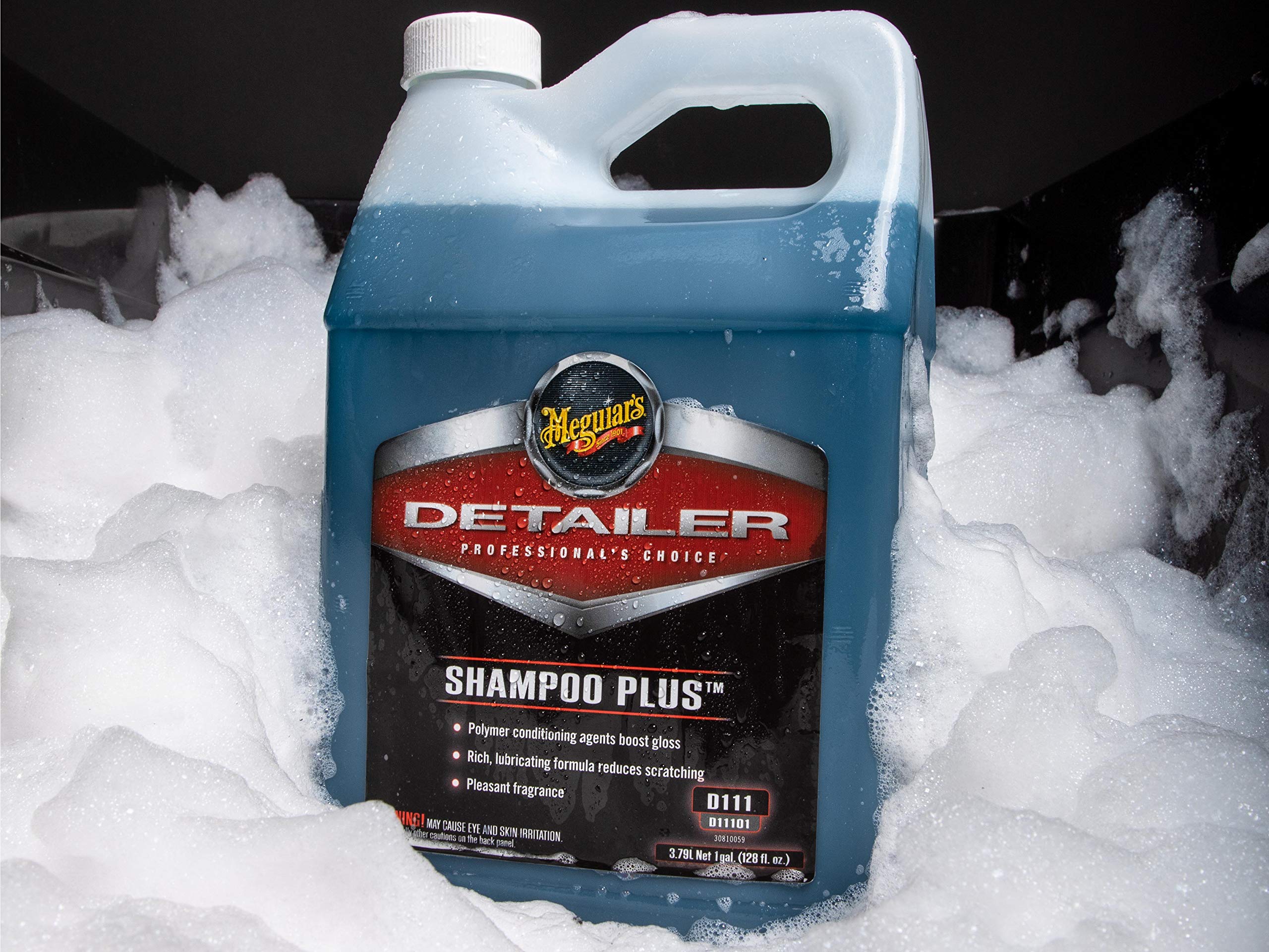 Car Wash Soap Meguiar's D1111 Shampoo Plus – Gently Cleans Without Swirling or Scratching, Effectively Lifts Dirt and Grime Leaving Car Slick To The Touch – 1 Gallon