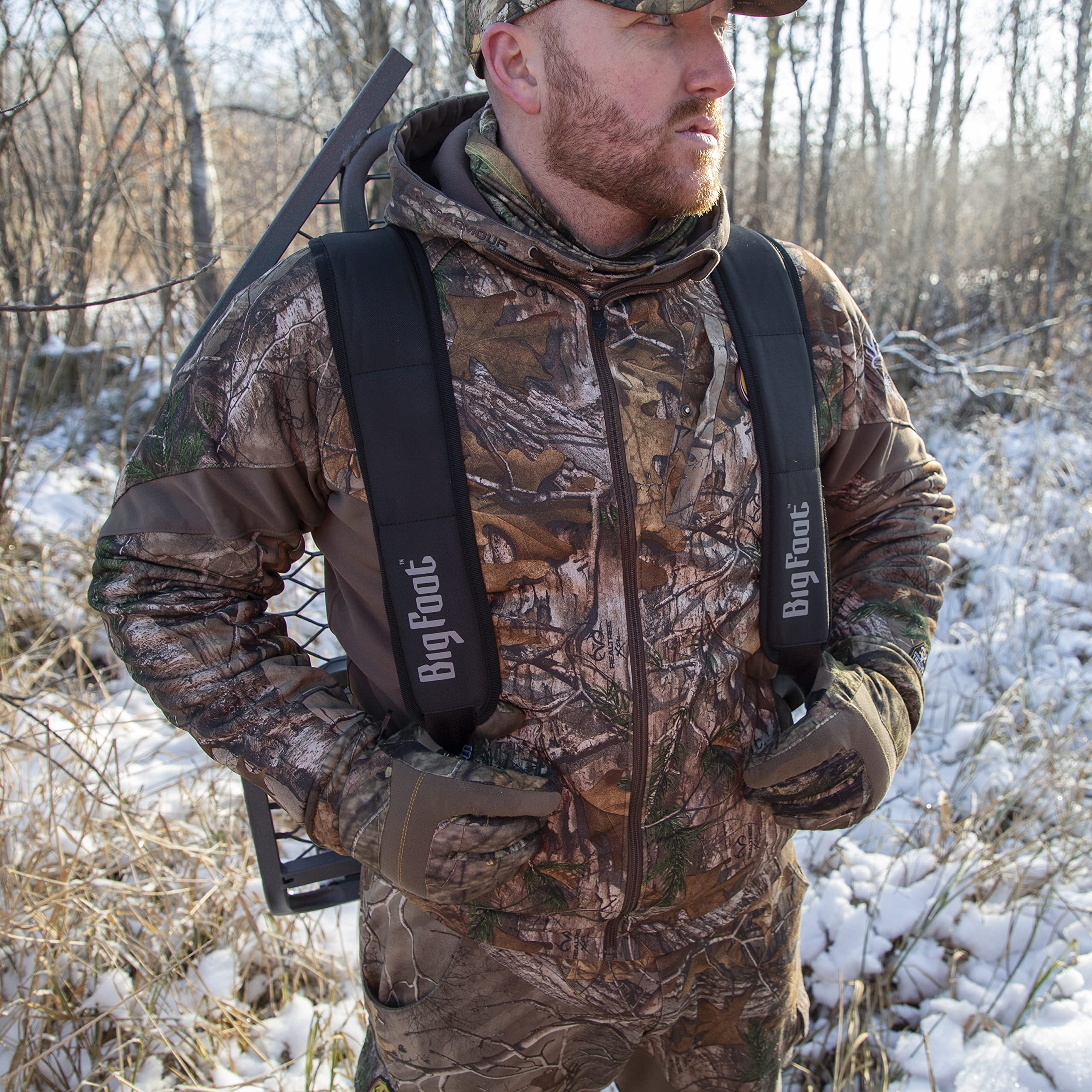 Universal Backpack Straps Rivers Edge® , Fits All Hang-On Treestands, Extra-Wide Padded Shoulder Straps, Fully-Adjustable, RE782
