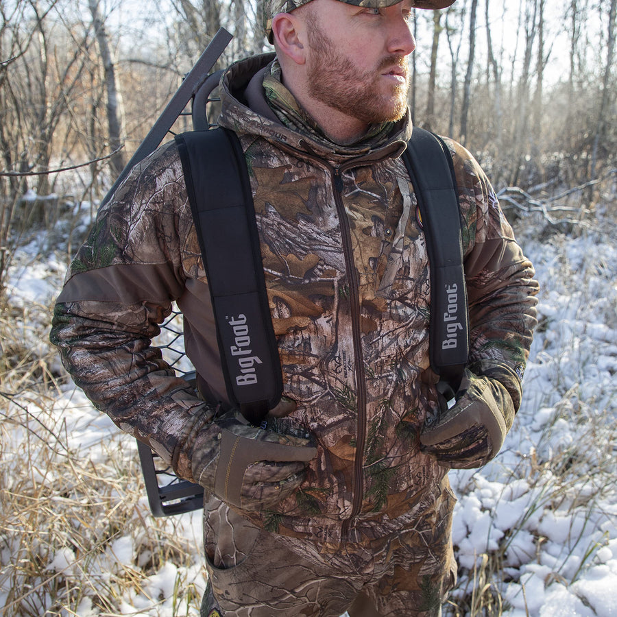 Universal Backpack Straps Rivers Edge® , Fits All Hang-On Treestands, Extra-Wide Padded Shoulder Straps, Fully-Adjustable, RE782