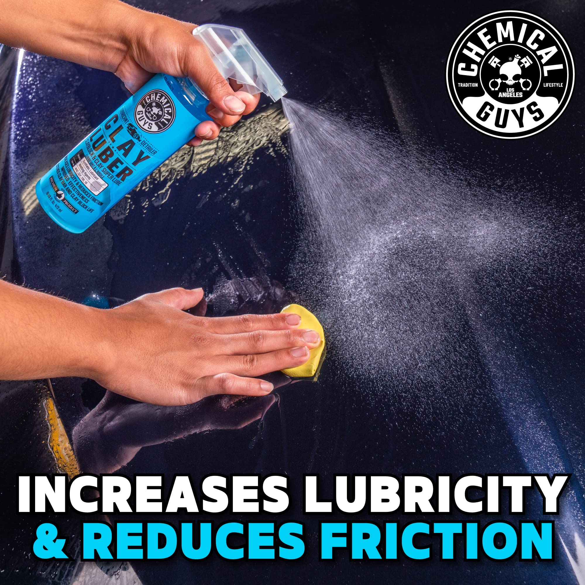 Chemical Guys Clay Luber Synthetic Lubricant WAC_CLY_100_16 with Wetting Agents for Clayblock and Car Detailing Clay (Works on Cars, Trucks, SUVs, Jeeps & More), 16 fl oz