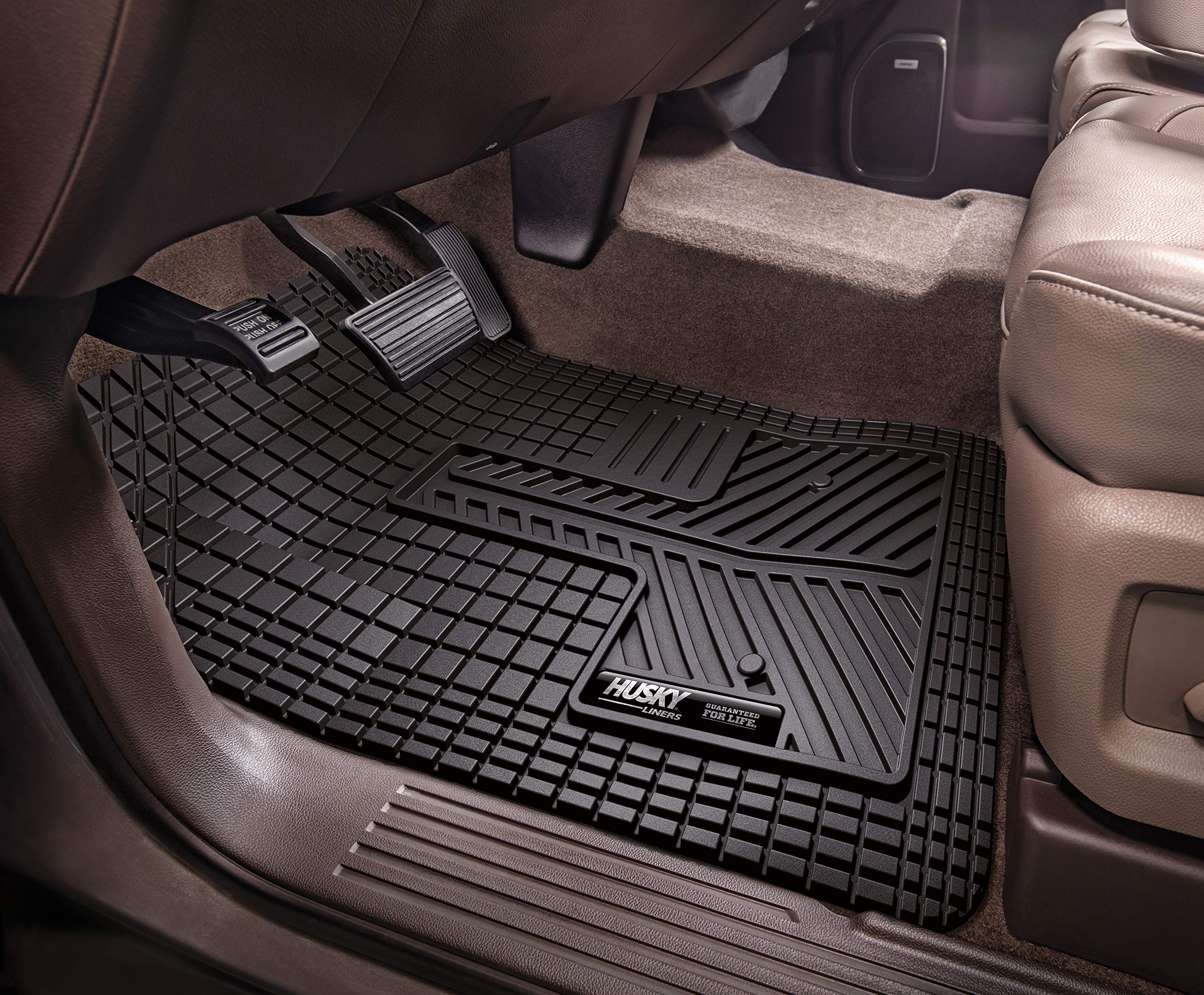 Husky Liners | Automotive Floor Mats Uni-Fit/Universal | Fits Cars, Trucks, Vans, SUV's | Black | 51502 | All Weather Protection | Easy Trim to FIT
