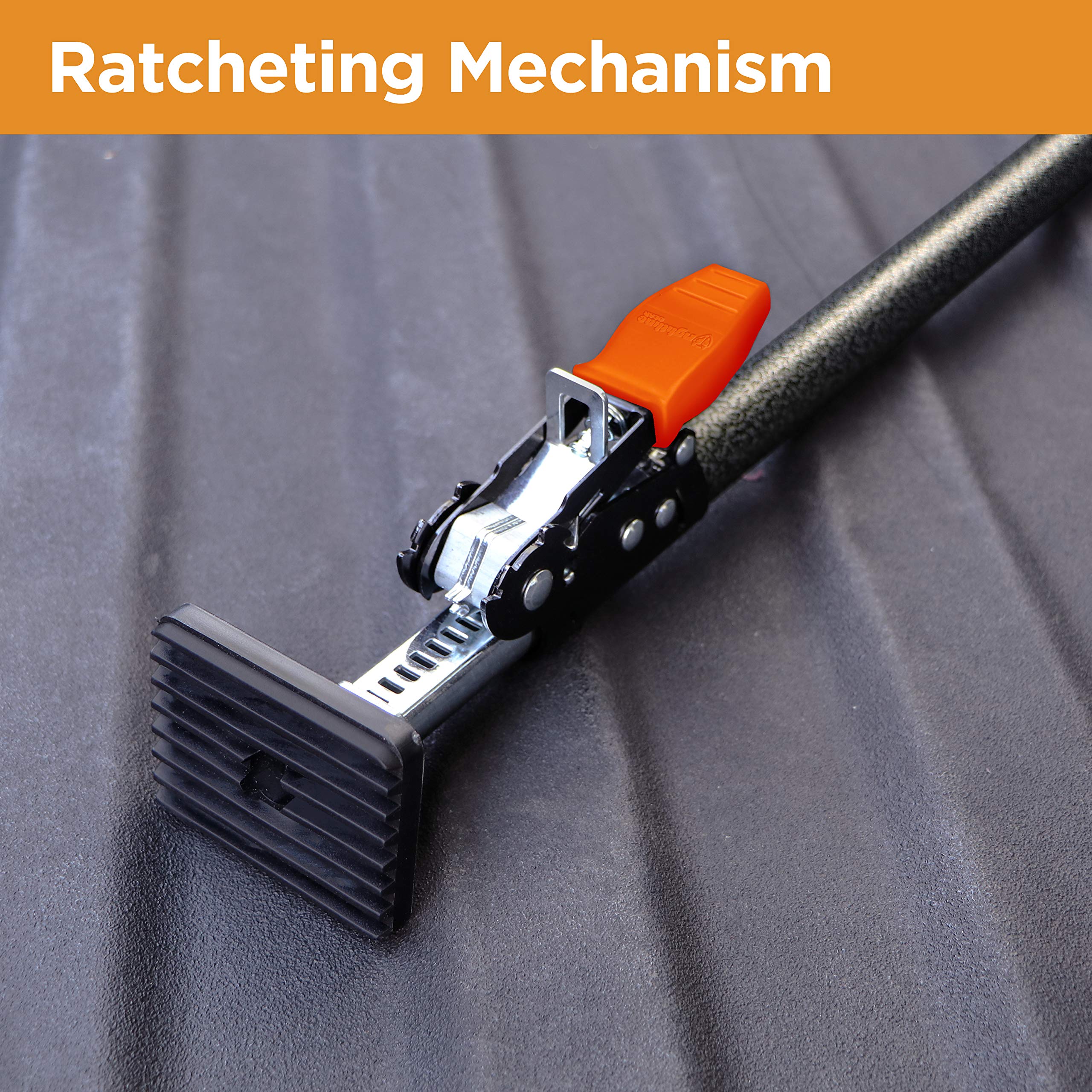Rightline Gear Cargo Bar Adjustable Ratcheting for Pickup Truck Bed, 40 to 70 Inches, Black