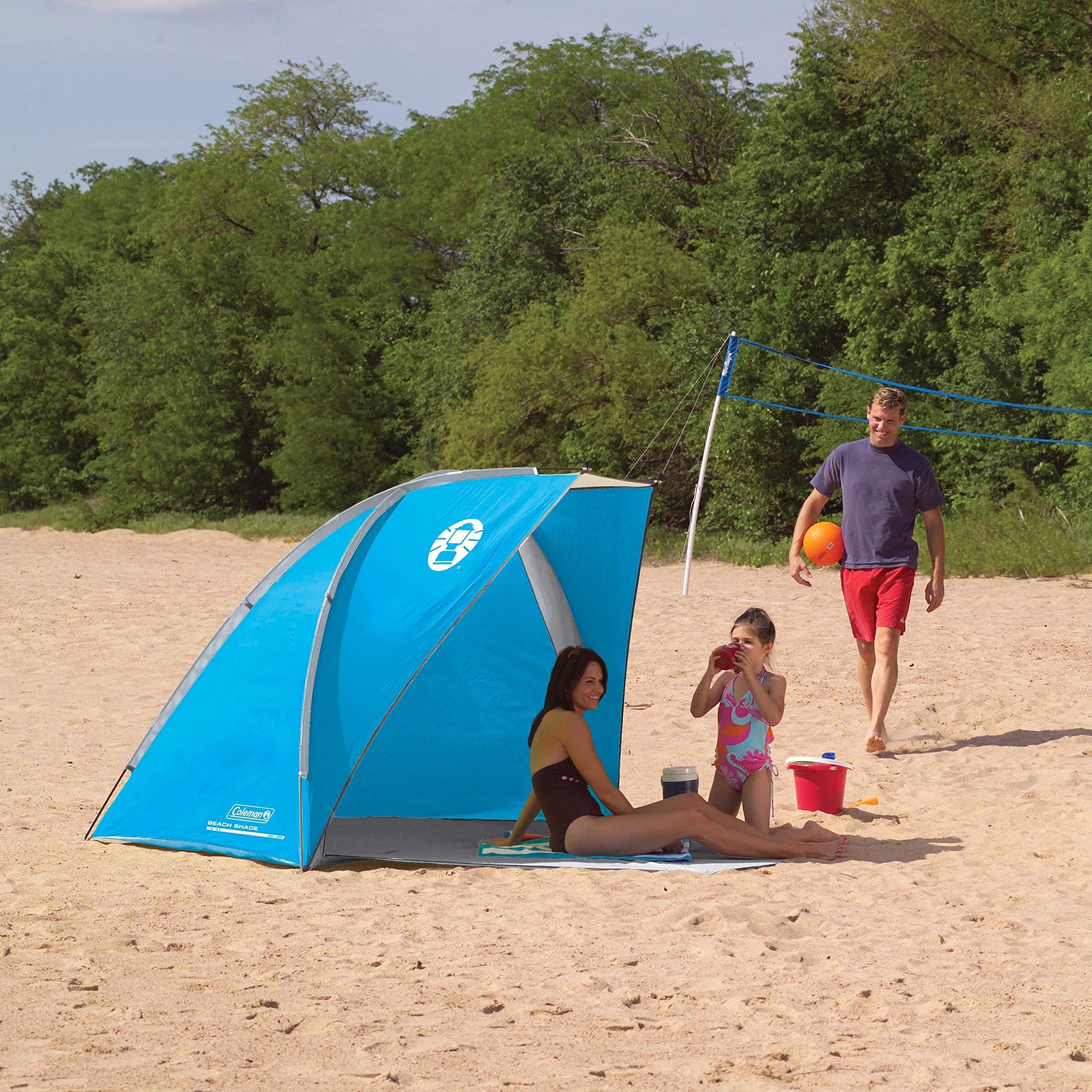 Beach Tent Coleman Sun Shade | Portable Beach Shade with UPF 50+ Sun Protection
