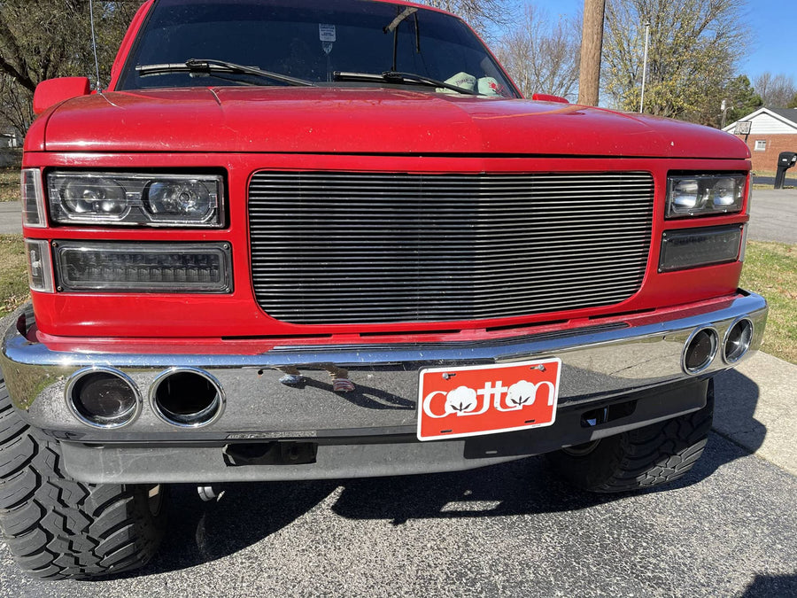 Horizontal T-Rex 20150 Aluminum Polished Finish Billet Grille Insert for GMC Pickup Suburban Yukon