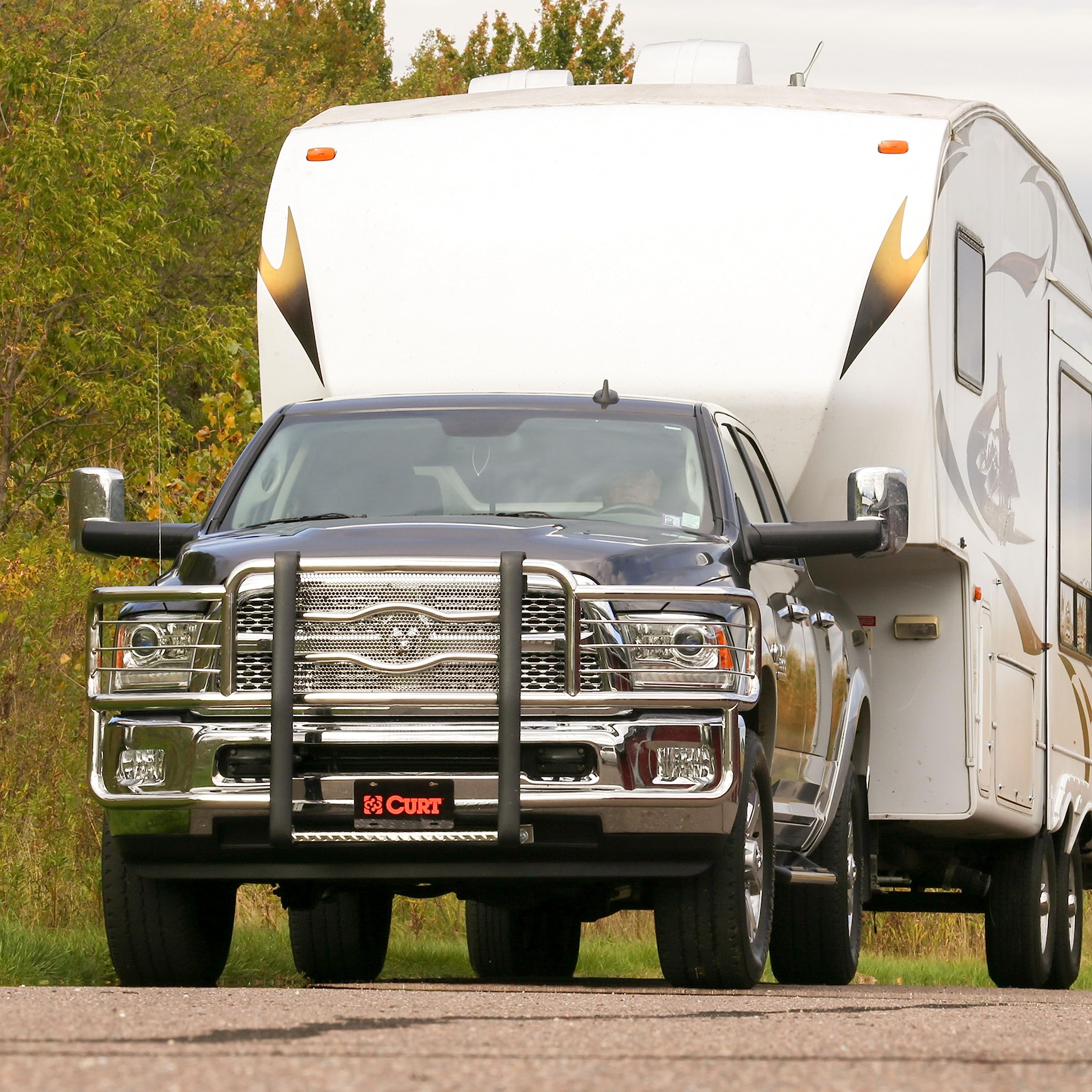 CURT 5th Wheel Hitch Rails Industry-Standard, Carbide Black, 25,000 Pounds