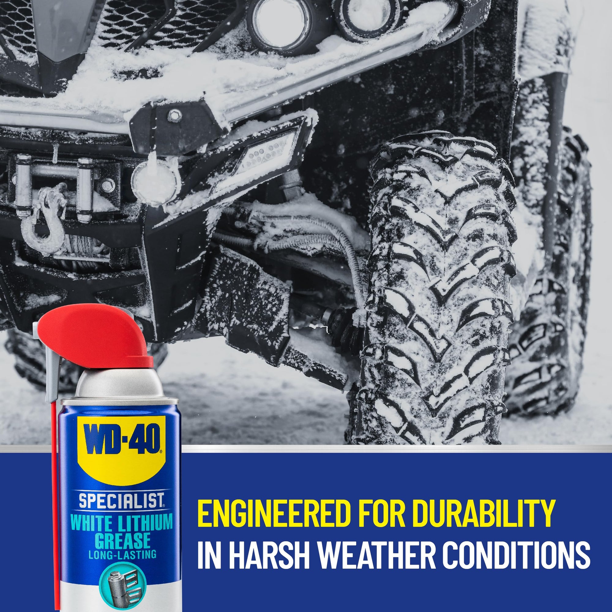 WD-40 Specialist White Lithium Grease Spray 10 OZ with SMART STRAW SPRAYS 2 WAYS