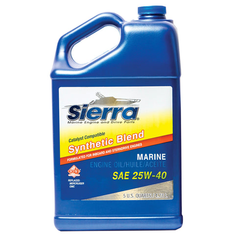 18-9440CAT-4 Sierra 25W-40 Synthetic Blend Catalyst Engine Oil - 5 Quart