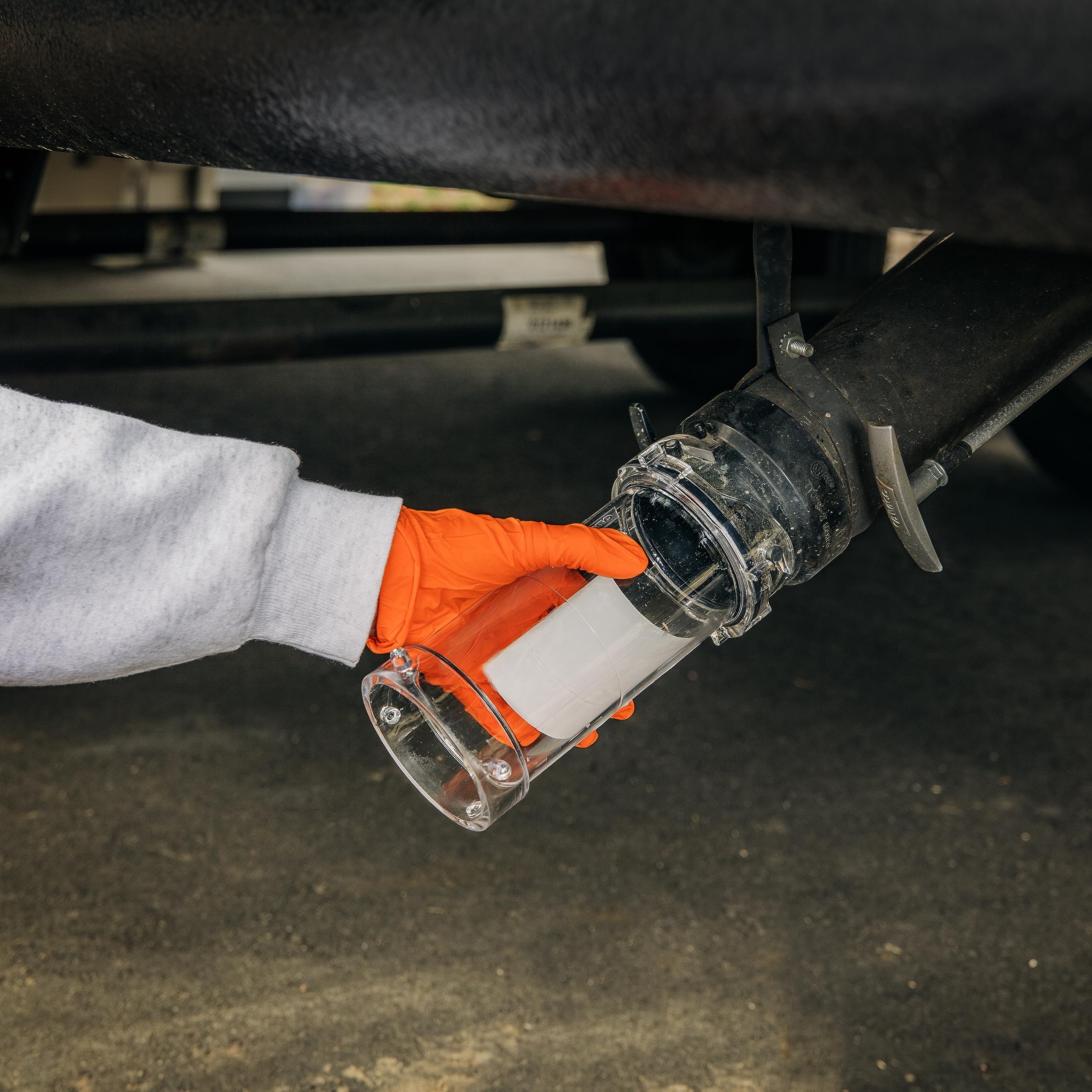 Camco Sewer Hose Extender RV - Features a 7-Inch Transparent Design and a Heavy-Duty Polycarbonate Construction (39582)