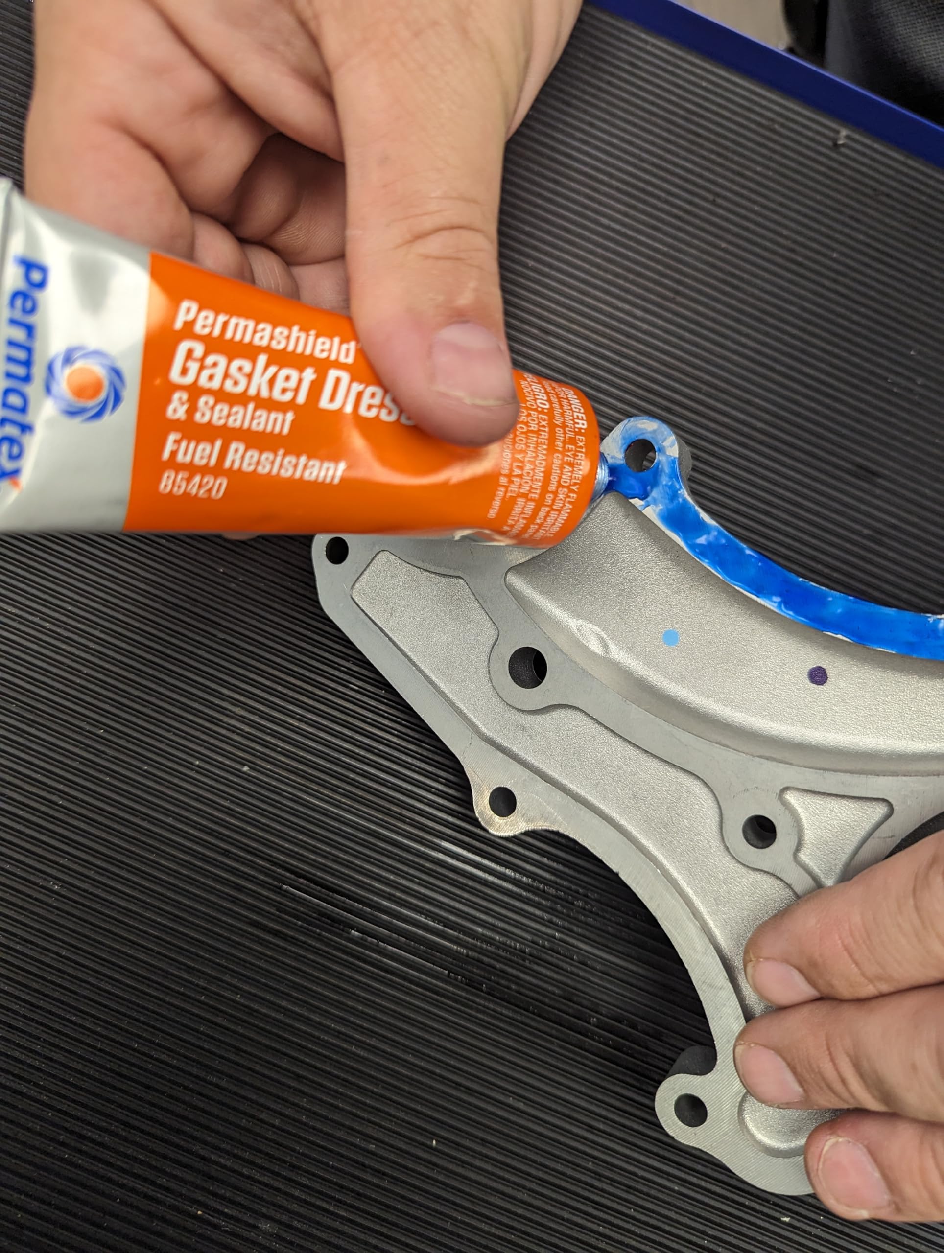 Permatex 85420 Fuel Resistant Permashield Gasket Dressing & Sealant, 2 oz Tube, Orange