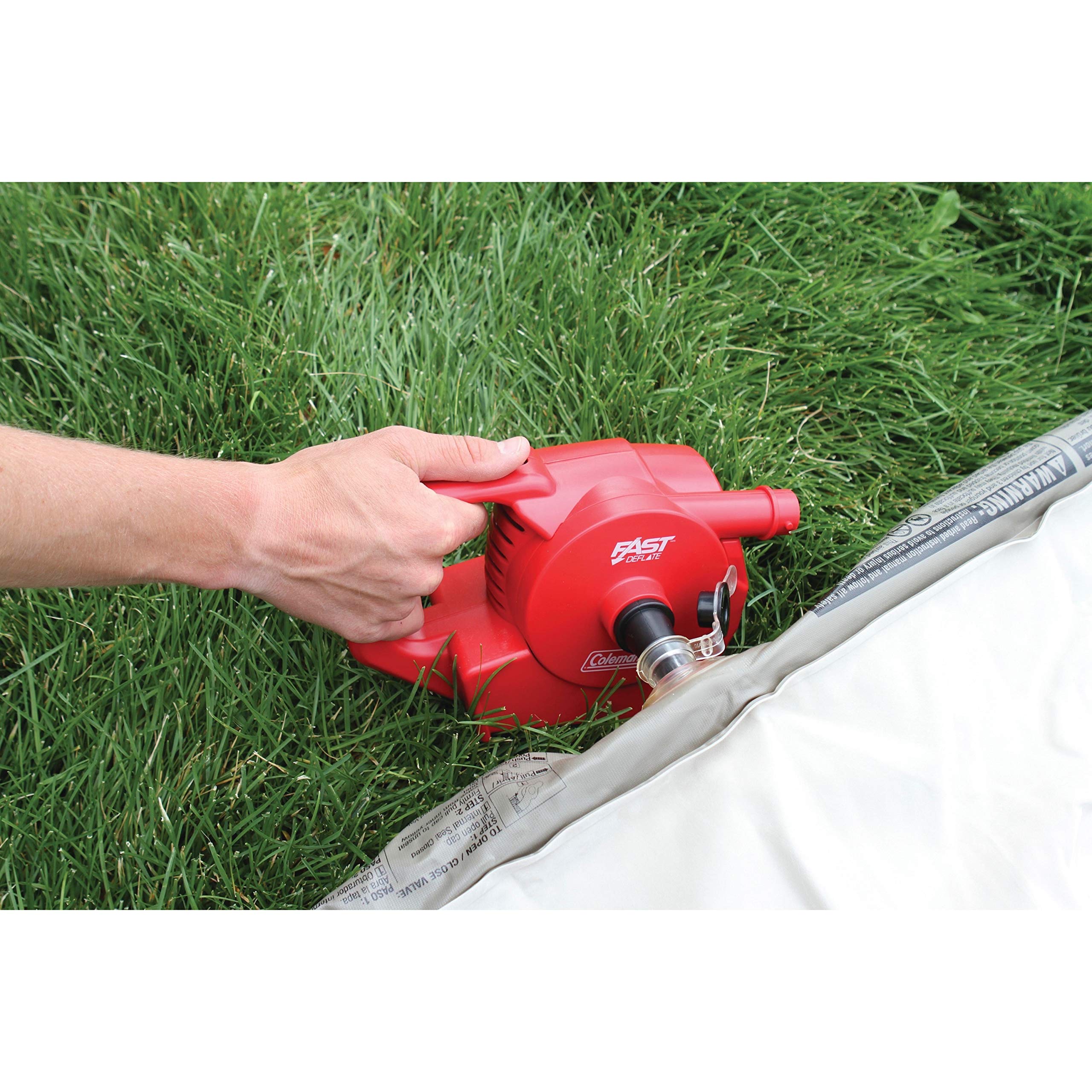 Coleman Air Pump QuickPump for Air Beds & Inflatables, Portable Pump with Fast Inflation or Deflation, Battery-Powered/Rechargeable/12-Volt/120-Volt Power Options