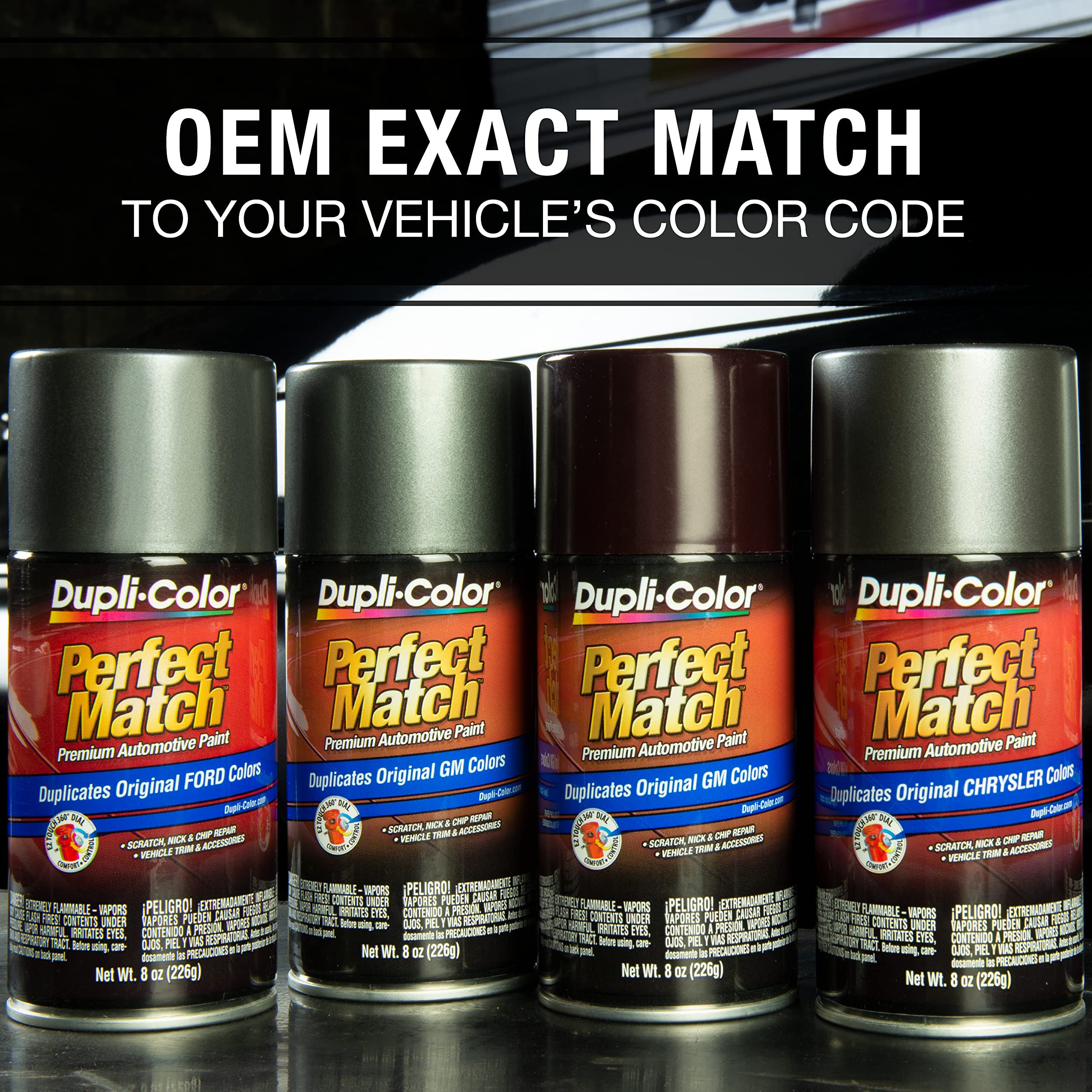 Perfect Match Dupli-Color Automotive Spray Paint – General Motors Dark Garnet Red Metallic, 76 WA9154 – 8 oz. Aerosol Can