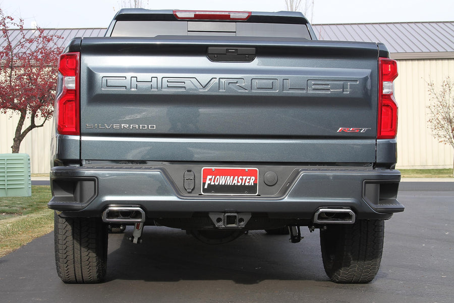 Flowmaster FlowFX 717894 Cat-Back Exhaust Kit 3 Inch to 2.5 Inch 409 Stainless Steel Compatible with 2019-2024 New Body Chevy Silverado GMC Sierra 1500 Crew Cab/Double Cab 5.3L Dual Exhaust