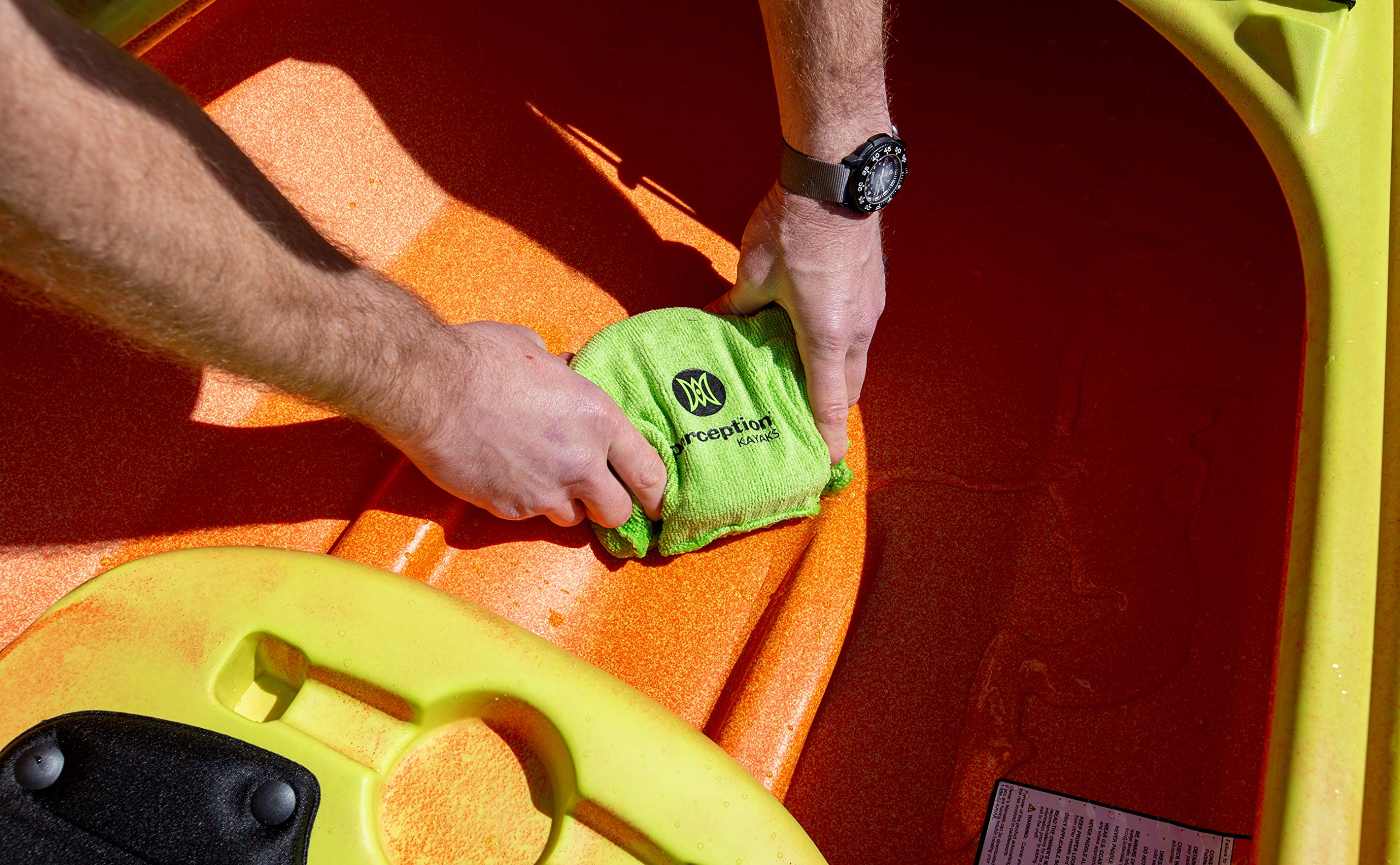Kayaking Sponge Perception | Water Absorbing Sponge Kayaking | Absorbs up to 1 Liter, Yellow, One Size