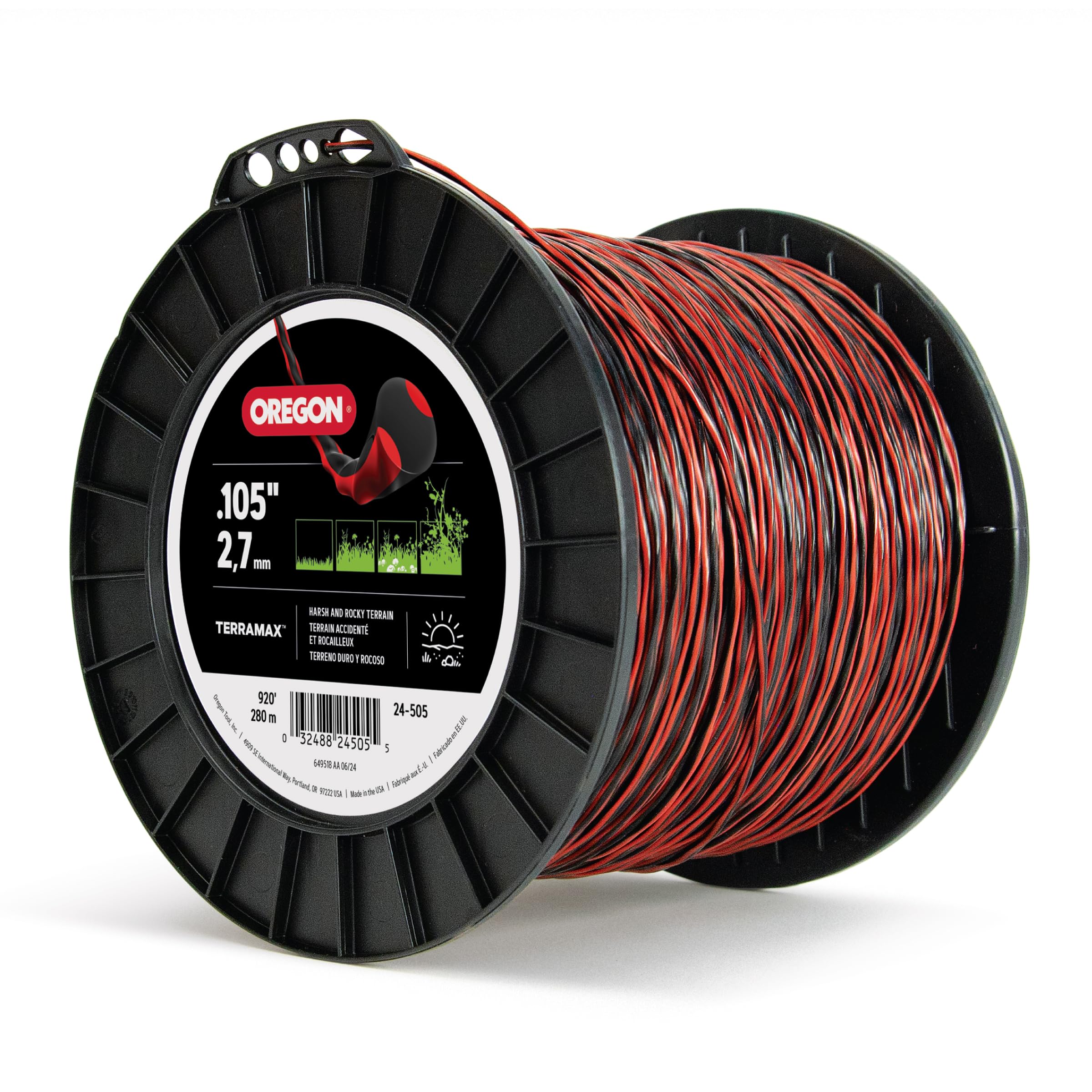 TerraMax Oregon .105" Diameter String Trimmer Line, 5lb Spool (24-505)