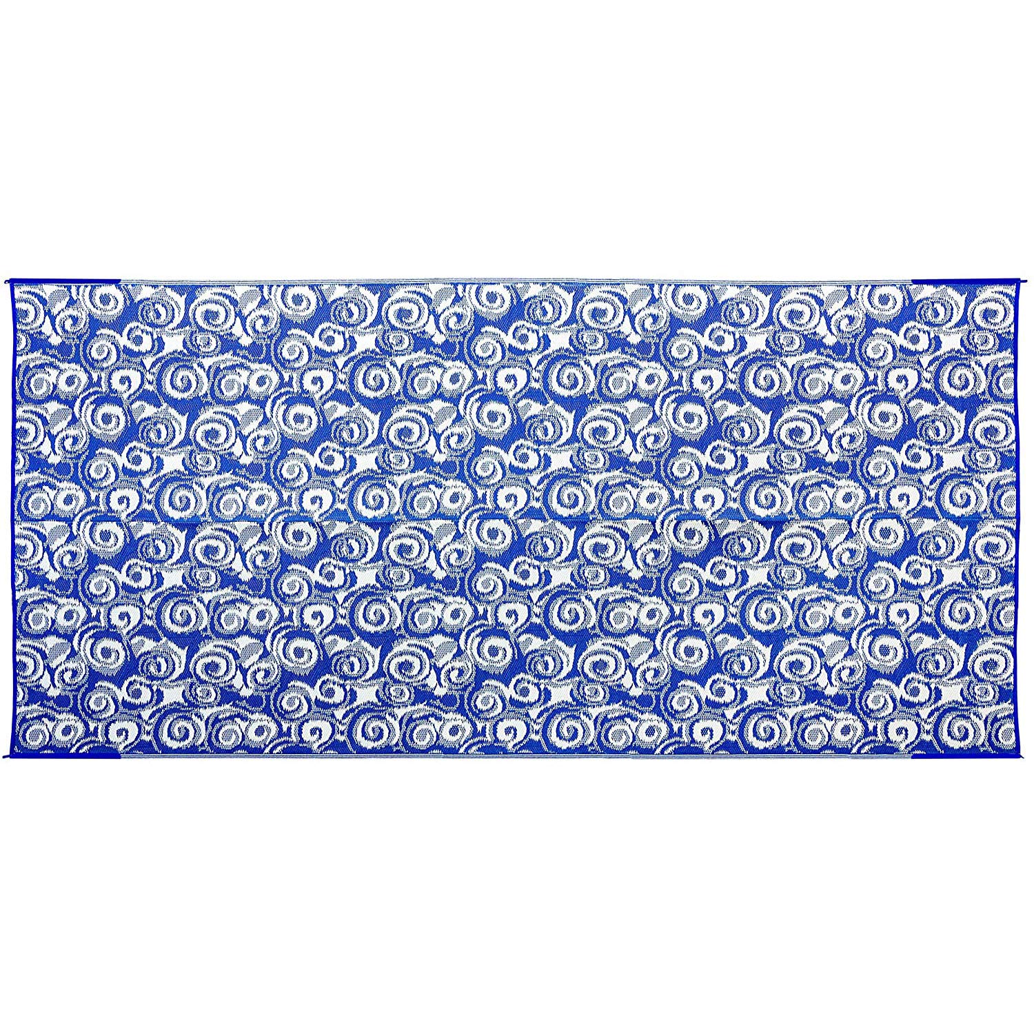 Swirl Awning Camco 42841 Leisure Mat-Blue 8' X 16'