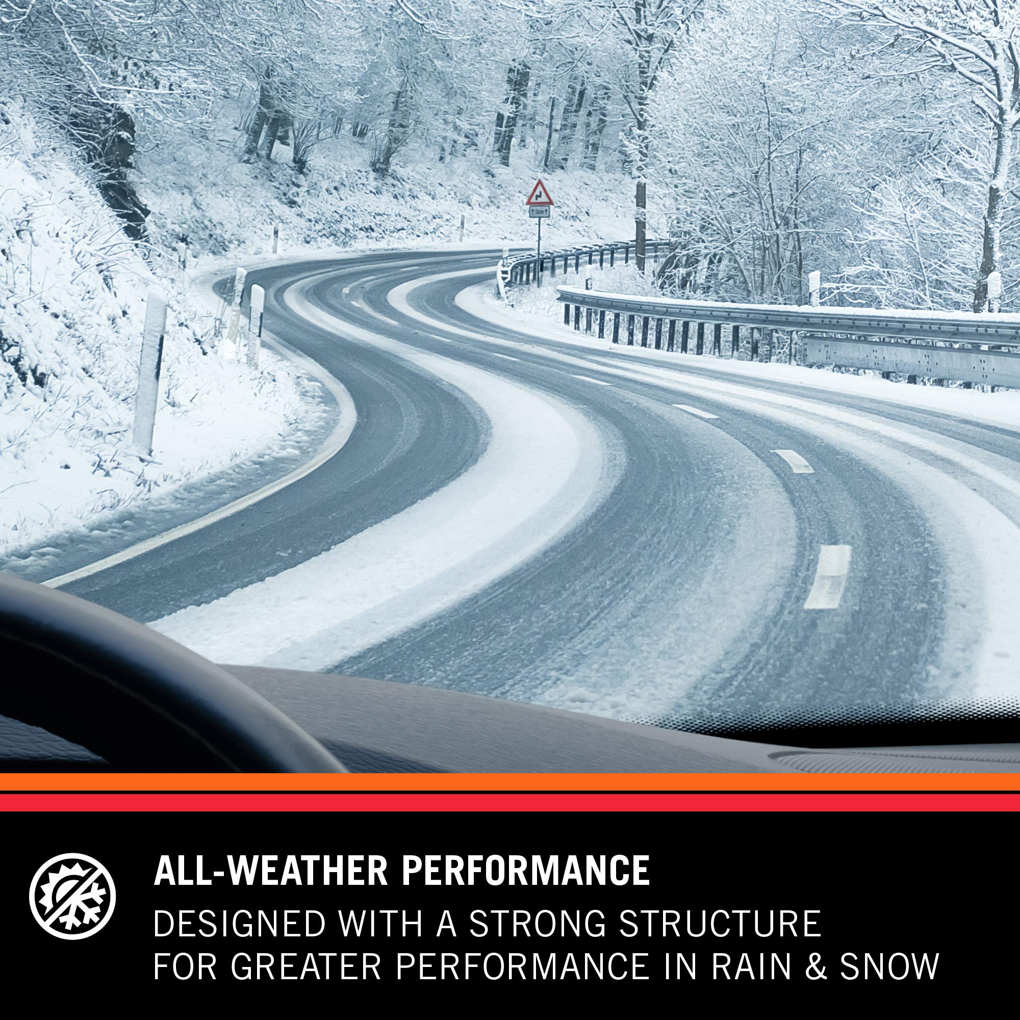 Wiper Blades K&N EDGE: All Weather Performance, Superior Windshield Contact, Streak-Free Wipe Technology: 28" + 21" (Pack of 2)