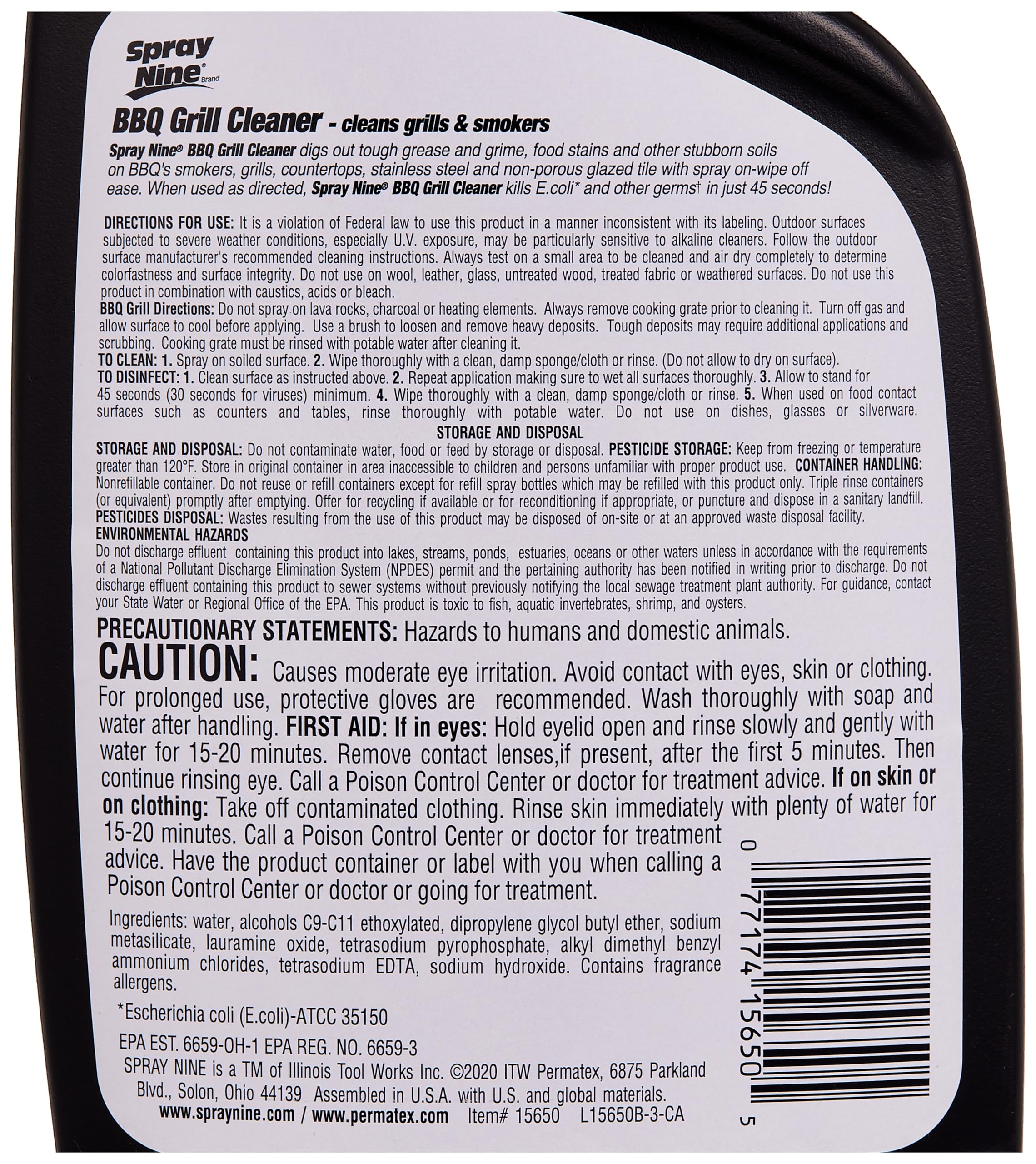 Grill Cleaner Spray Nine Bottle 22 Oz6