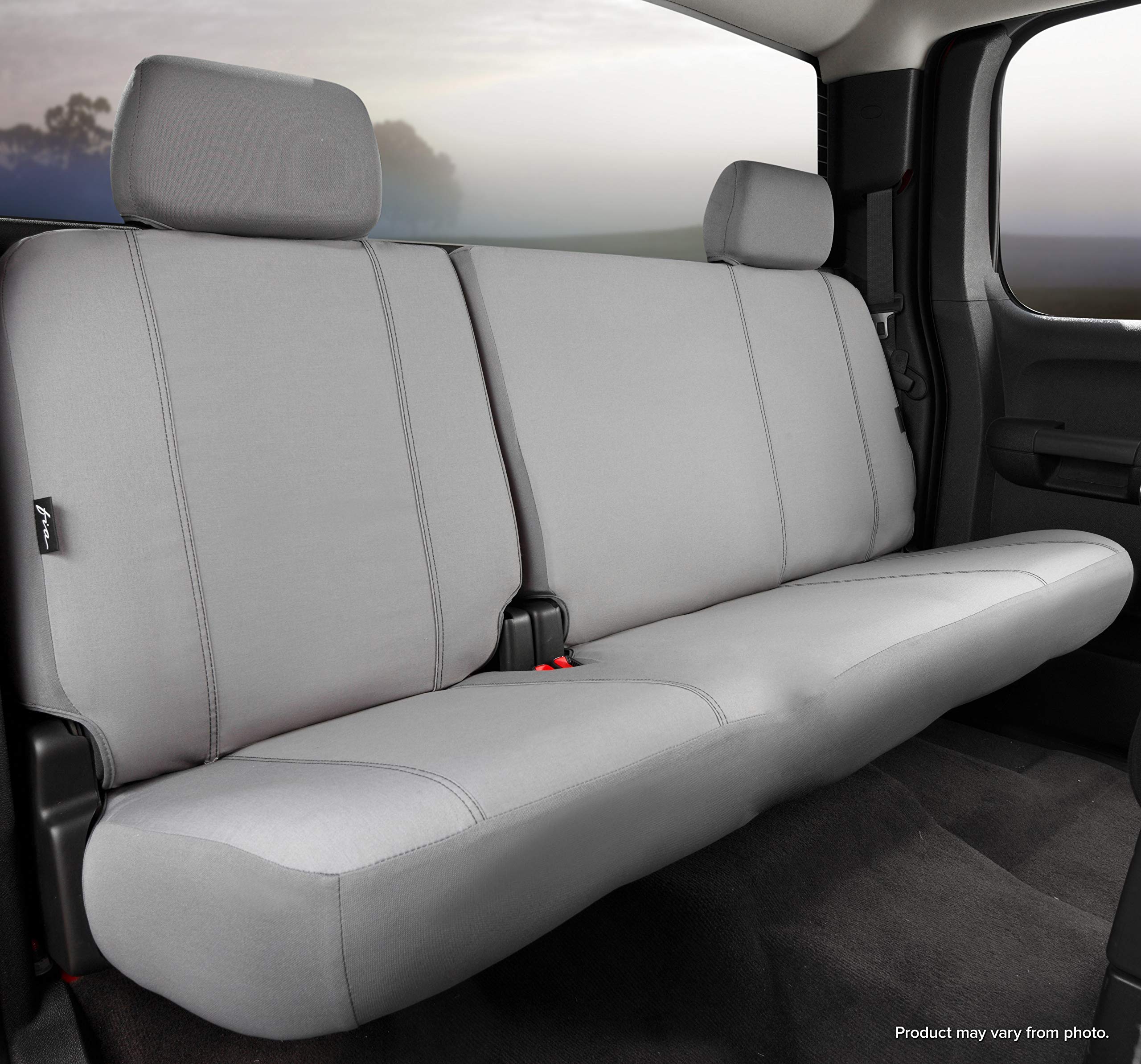 Fia Gray SP85-11 Custom Fit Rear Seat Cover Split Backrest 60/40 - Polyester, (Gray)