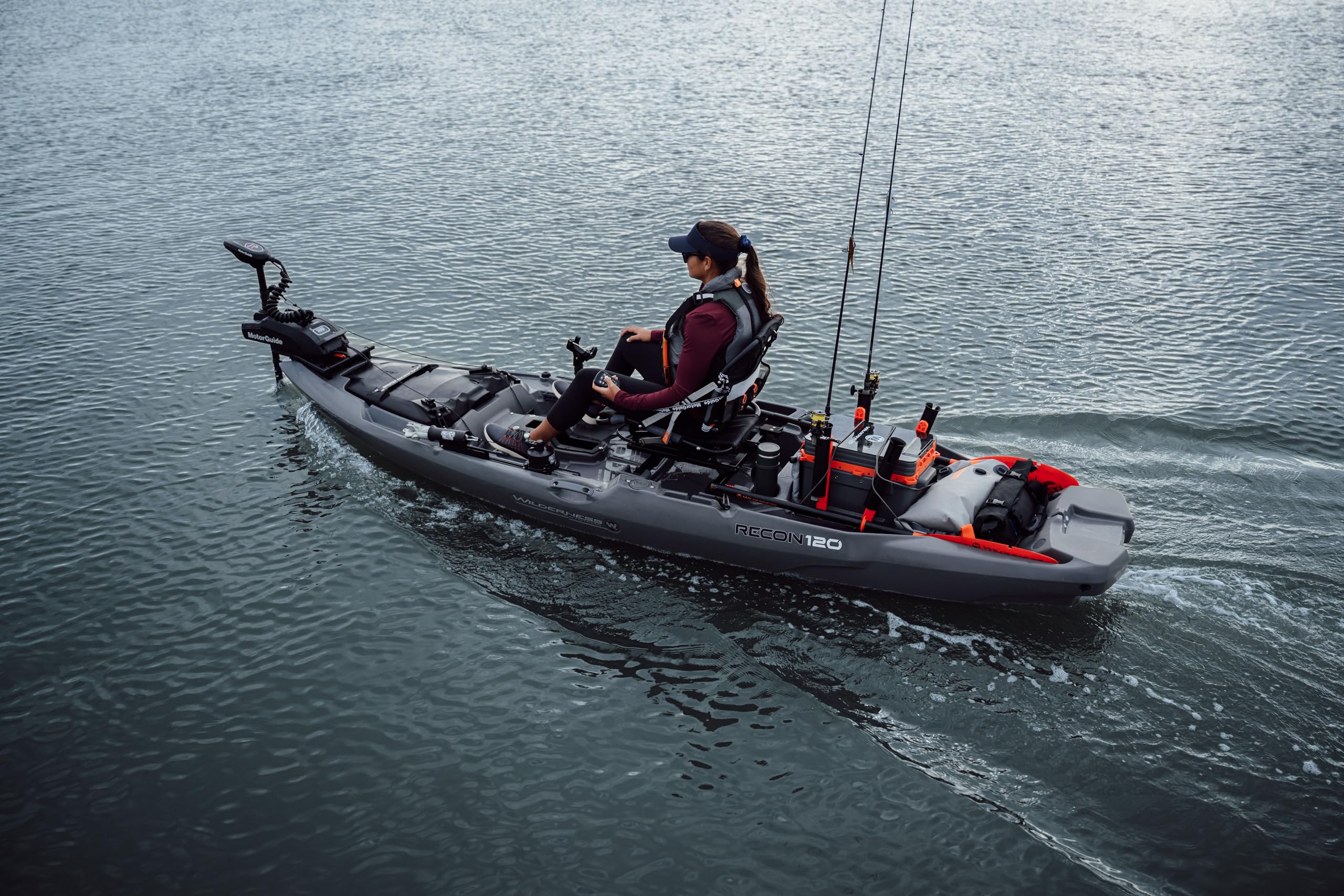 Recon 120 Wilderness Systems - Sit on Top Fishing Kayak - Premium Frame Seat - 12 ft - Mesa Camo