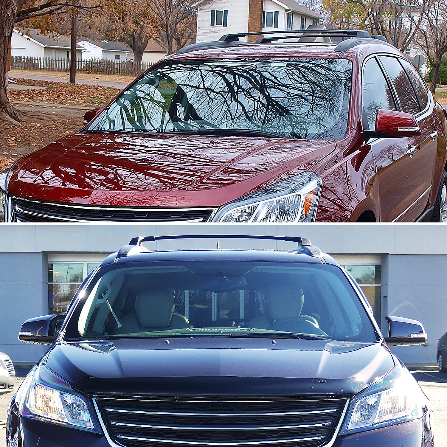Aluminum Top Cargo Roof Rack Cross Bars Spec-D Tuning Compatible with Chevy Traverse 2009-2017