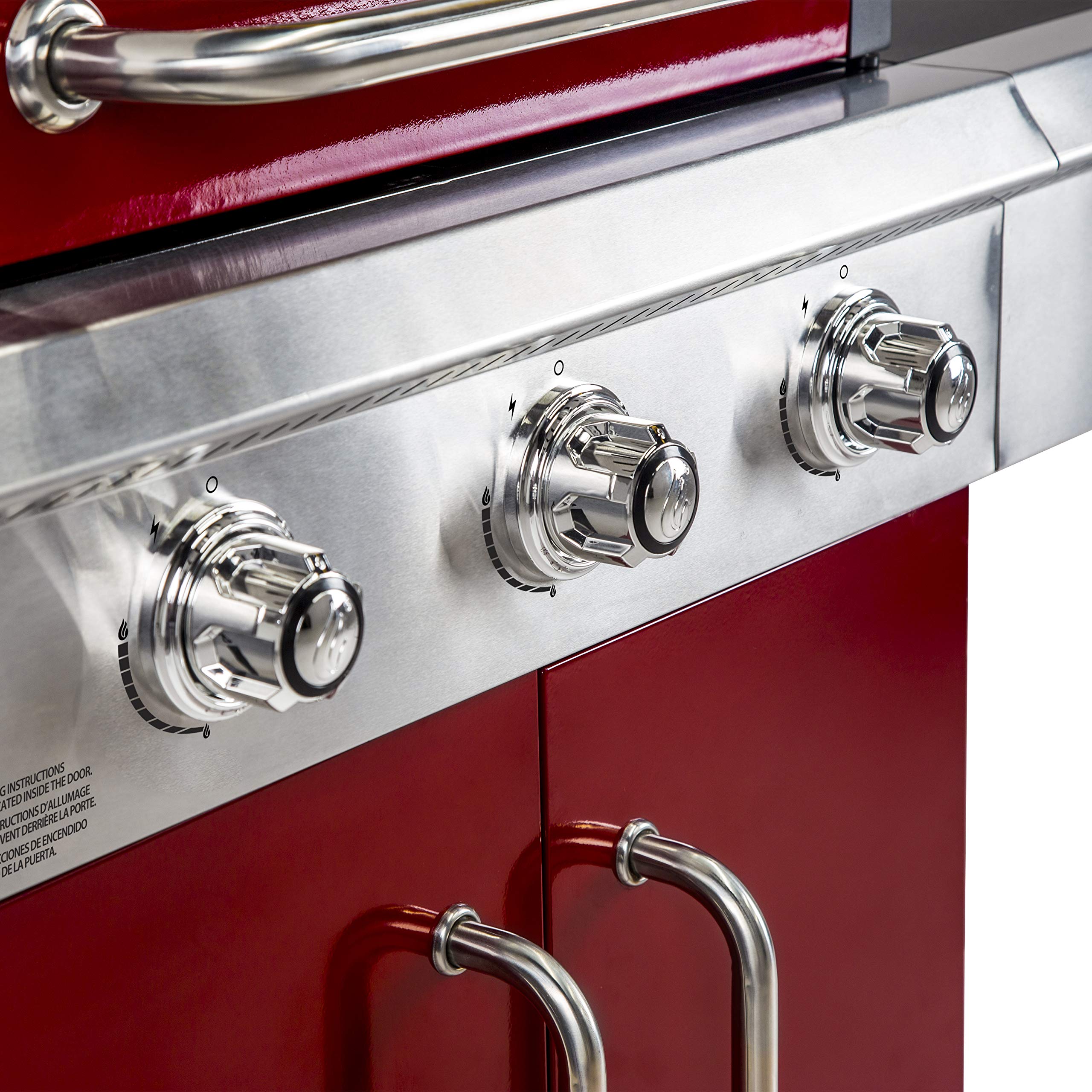 Red 3 Burner LP Gas Grill