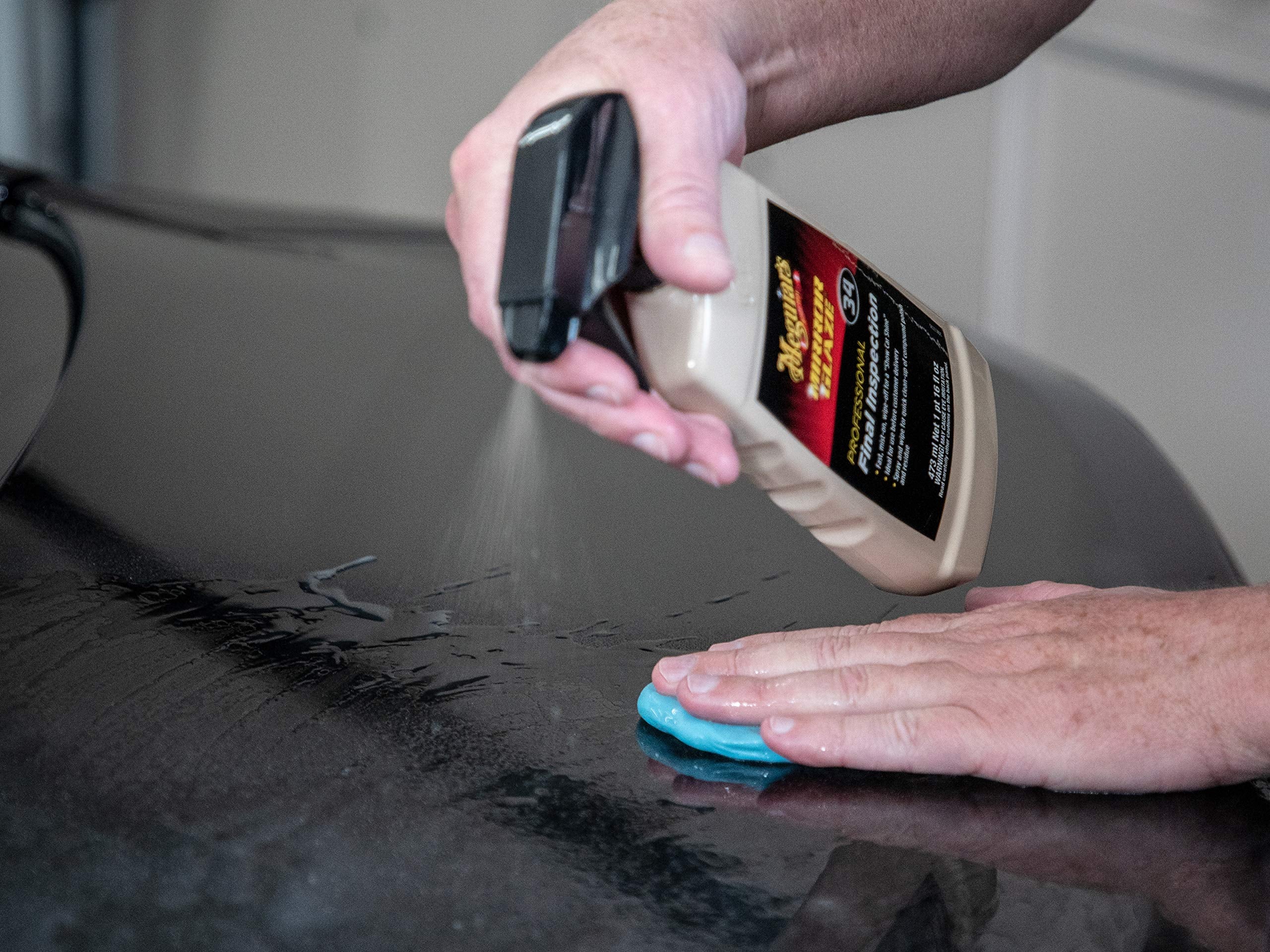Meguiar's Final Inspection Professional M3416 - Detailer Spray for Removing Light Dust, Contaminants, Smudges and Finger Prints, Car Detailer Spray Effective as a Clay Bar Lubricant, 16 Oz