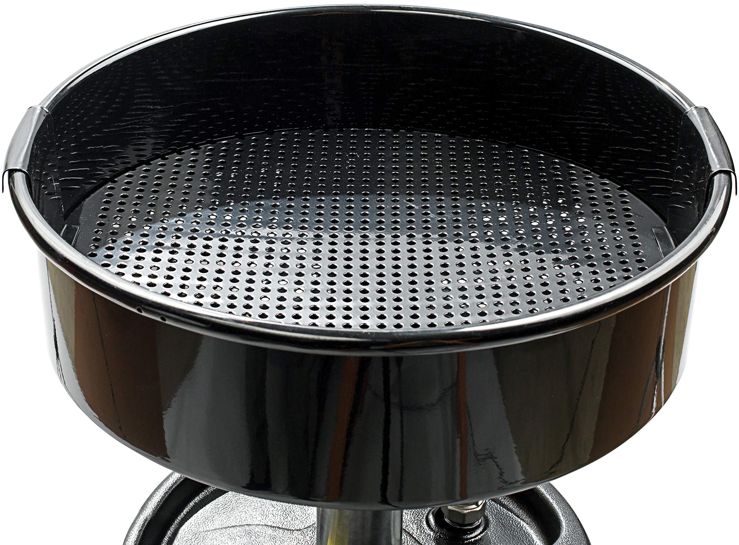 JDI-27GFD JohnDow Industries 27 Gallon Pump Assist Portable Oil Drain, 16 inch Diameter Centered Funnel, Adjustable Funnel Height of 45 in. to 70 in. With Molded in Tool Tray for Oil Filters and Tools
