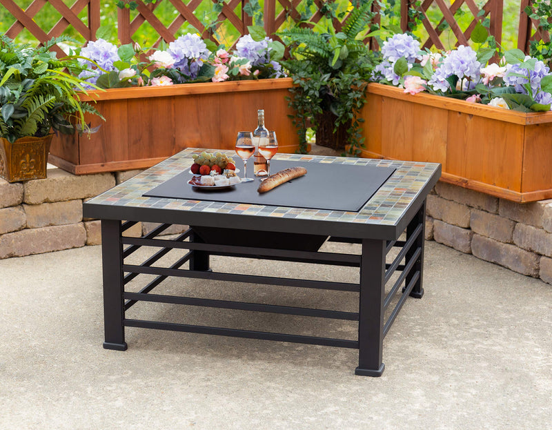 Slate Top Cascade Fire Pit