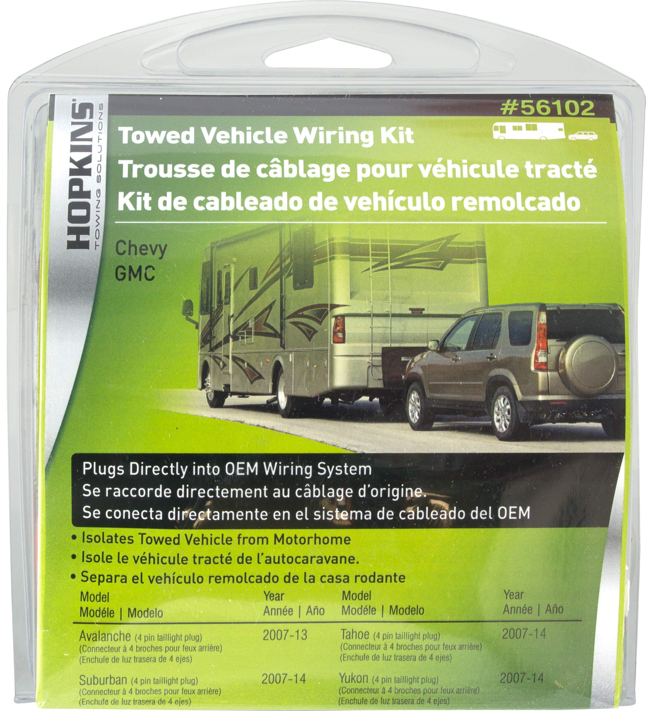 Plug-In Hopkins Simple Towed Vehicle Wiring Kit 56102