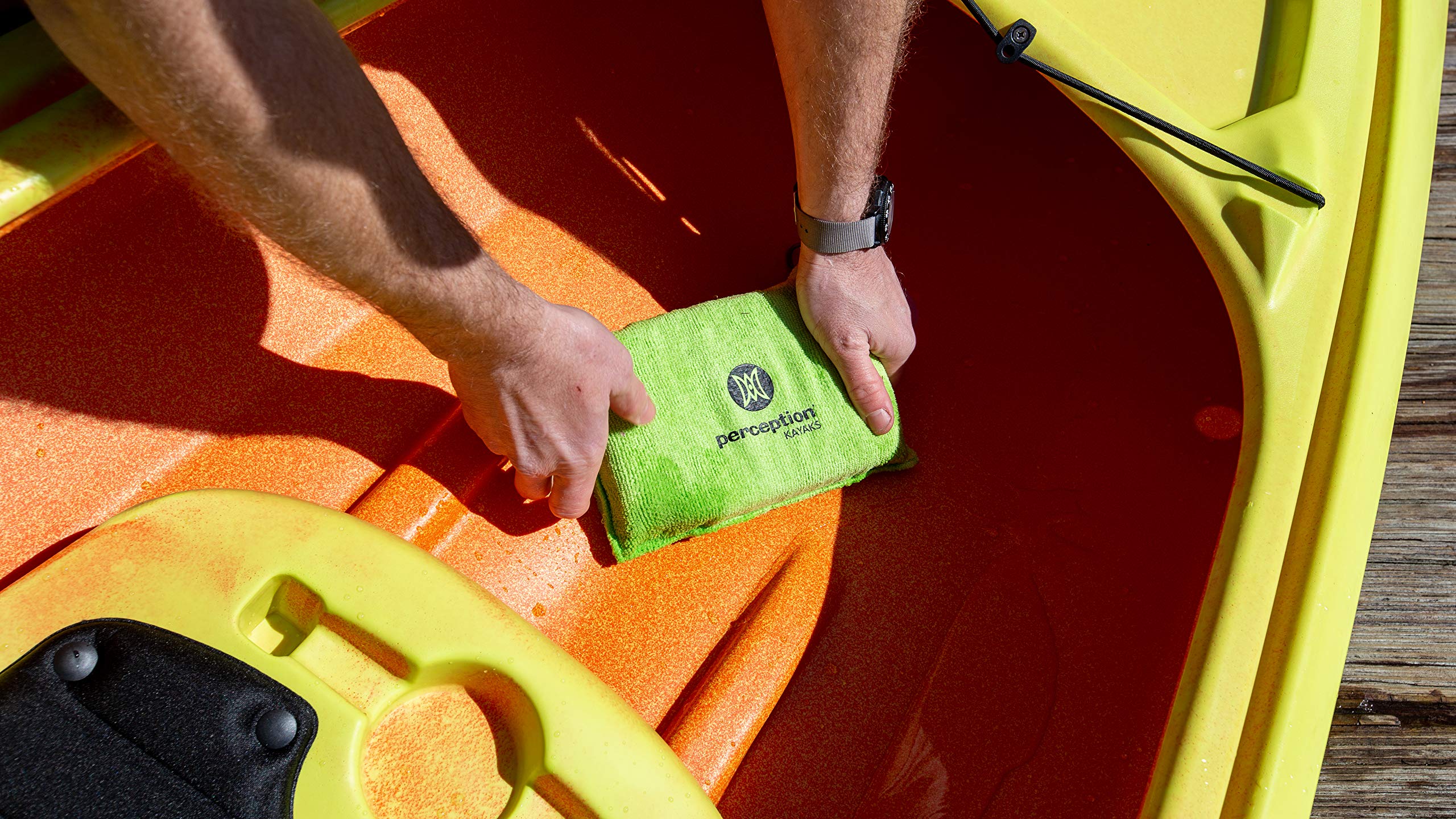 Kayaking Sponge Perception | Water Absorbing Sponge Kayaking | Absorbs up to 1 Liter, Yellow, One Size