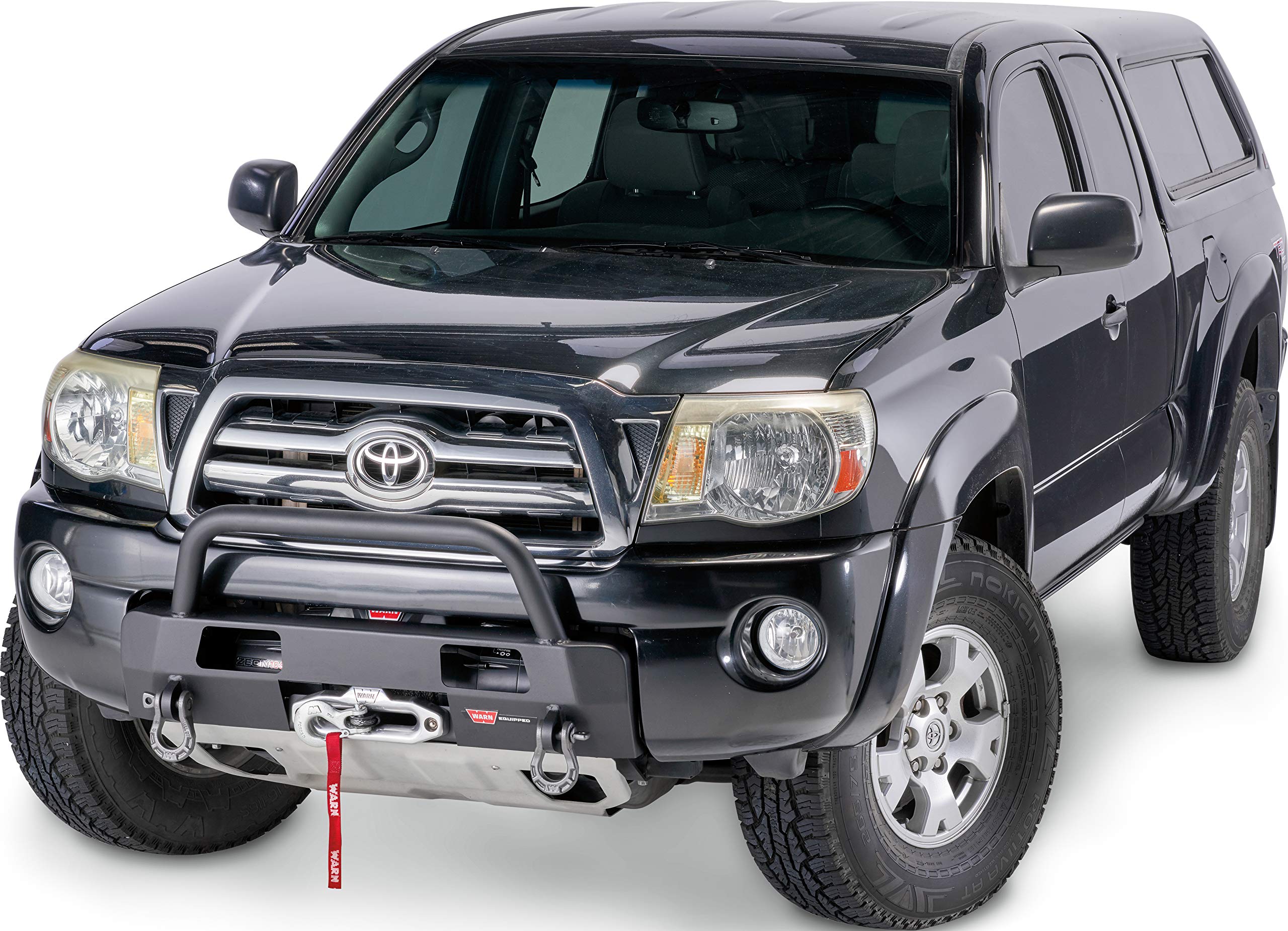 Semi-Hidden WARN 102876 Fixed Winch Mount with Low-Profile Grill Guard Tube, Fits: Toyota Tacoma Gen 2 (2005-2011)