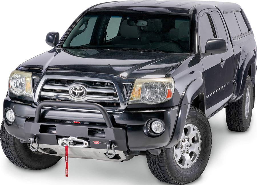 Semi-Hidden WARN 102876 Fixed Winch Mount with Low-Profile Grill Guard Tube, Fits: Toyota Tacoma Gen 2 (2005-2011)