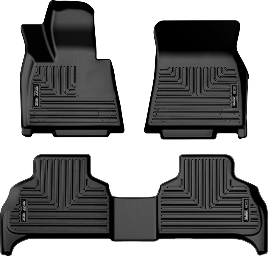 Husky Liners Floor Mats Weatherbeater | Fits 2019-2025 BMW X5 | Front & 2nd Row, 3-pc Black - 95921