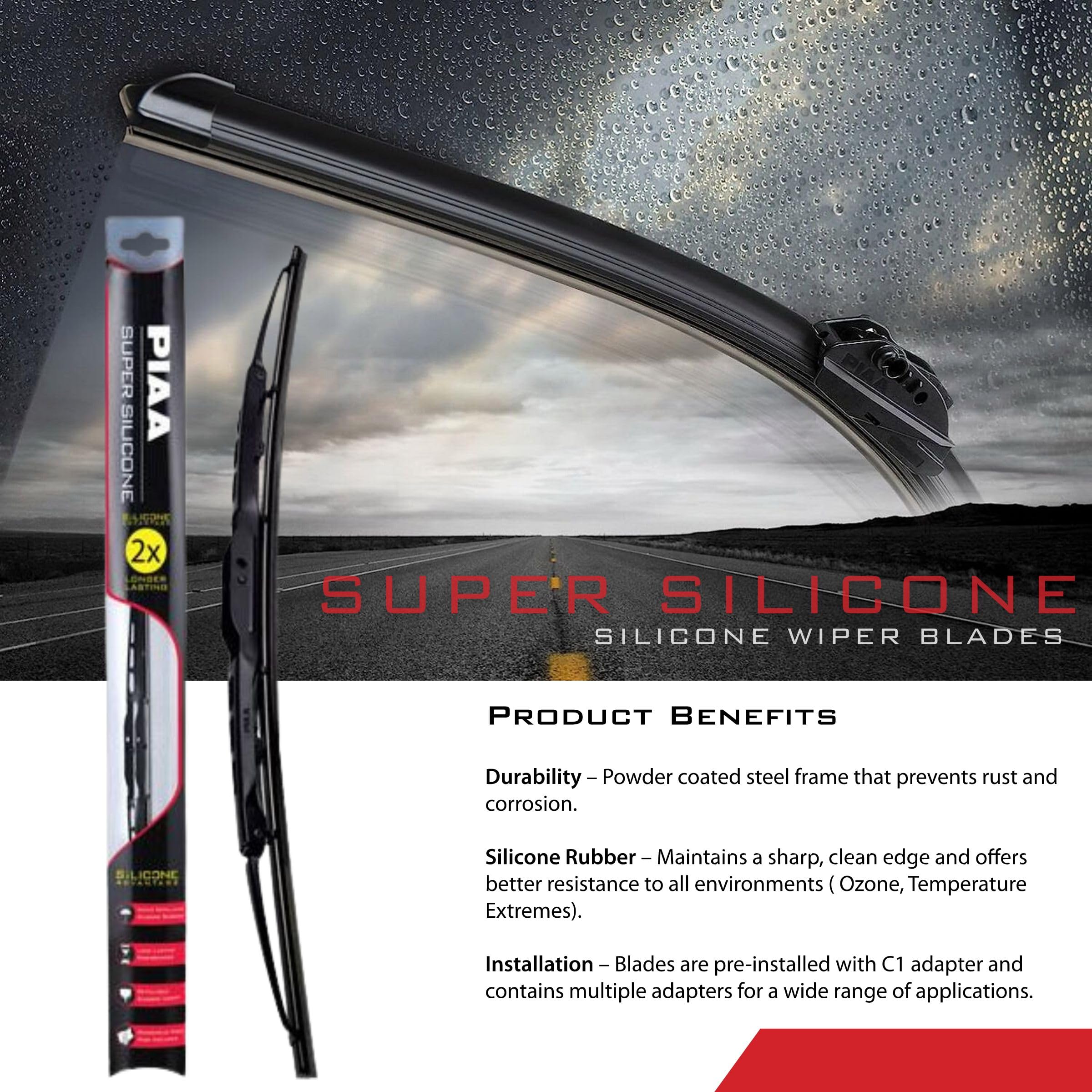 15" 380mm PIAA Super Silicone Wiper Blade - (Pack of 1)