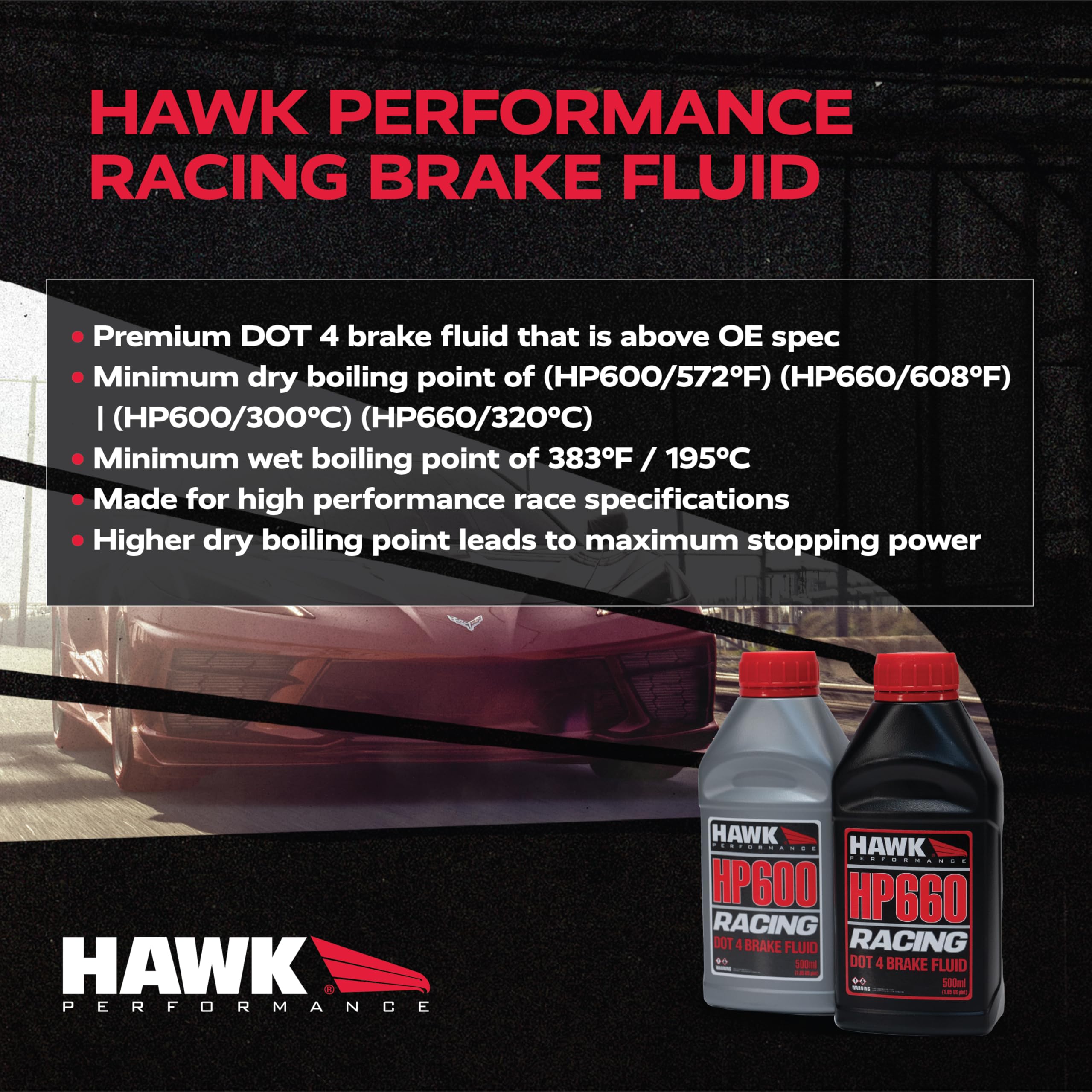 Hawk Performance Hi Temp HP660 Hi Temp Brake Fluid