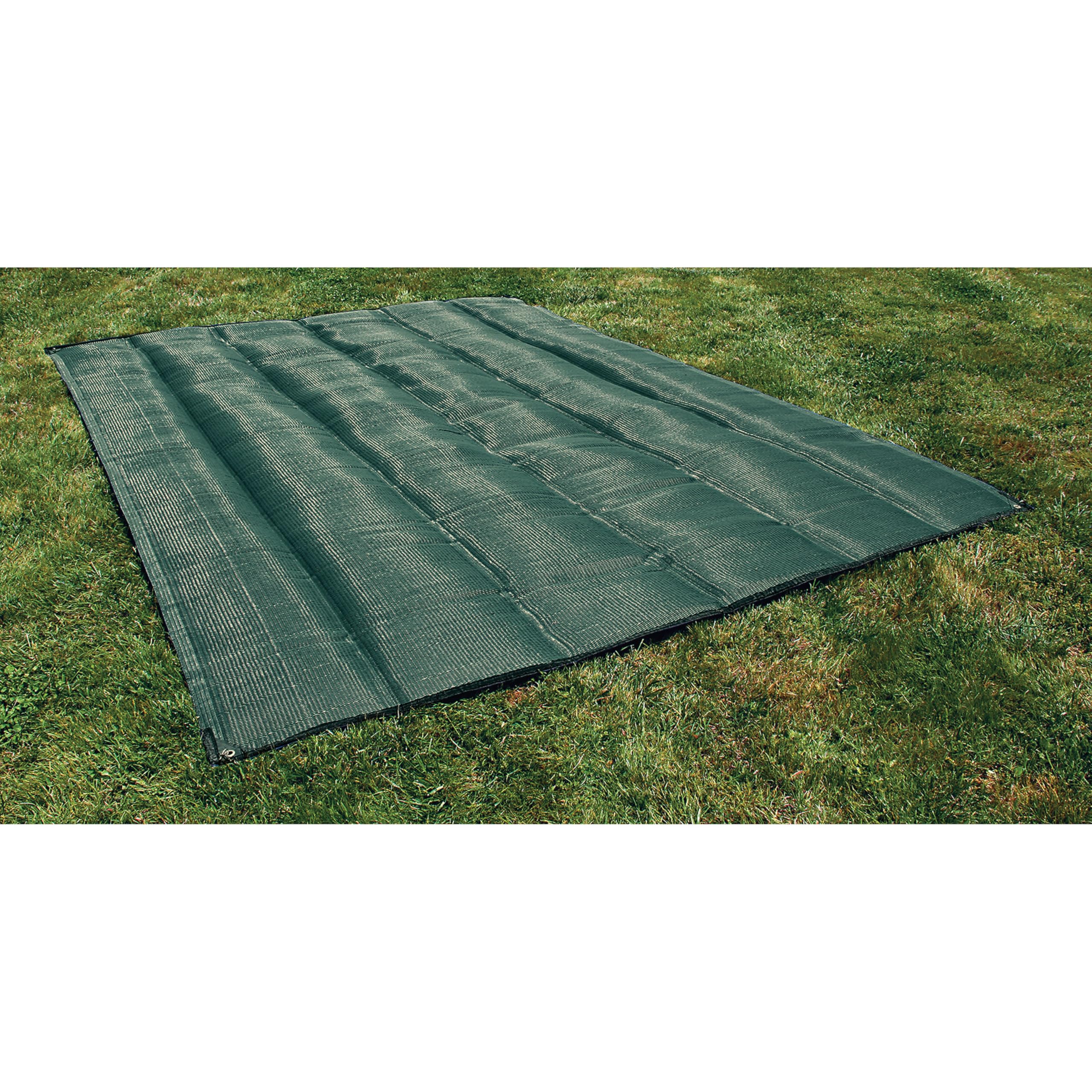 Camco Reversible Durable RV Camper Awning Mat - Keeps Dirt from Being Tracked - Perfect for Campsites, Beaches, Picnics 9' X 12'- Green (42820)