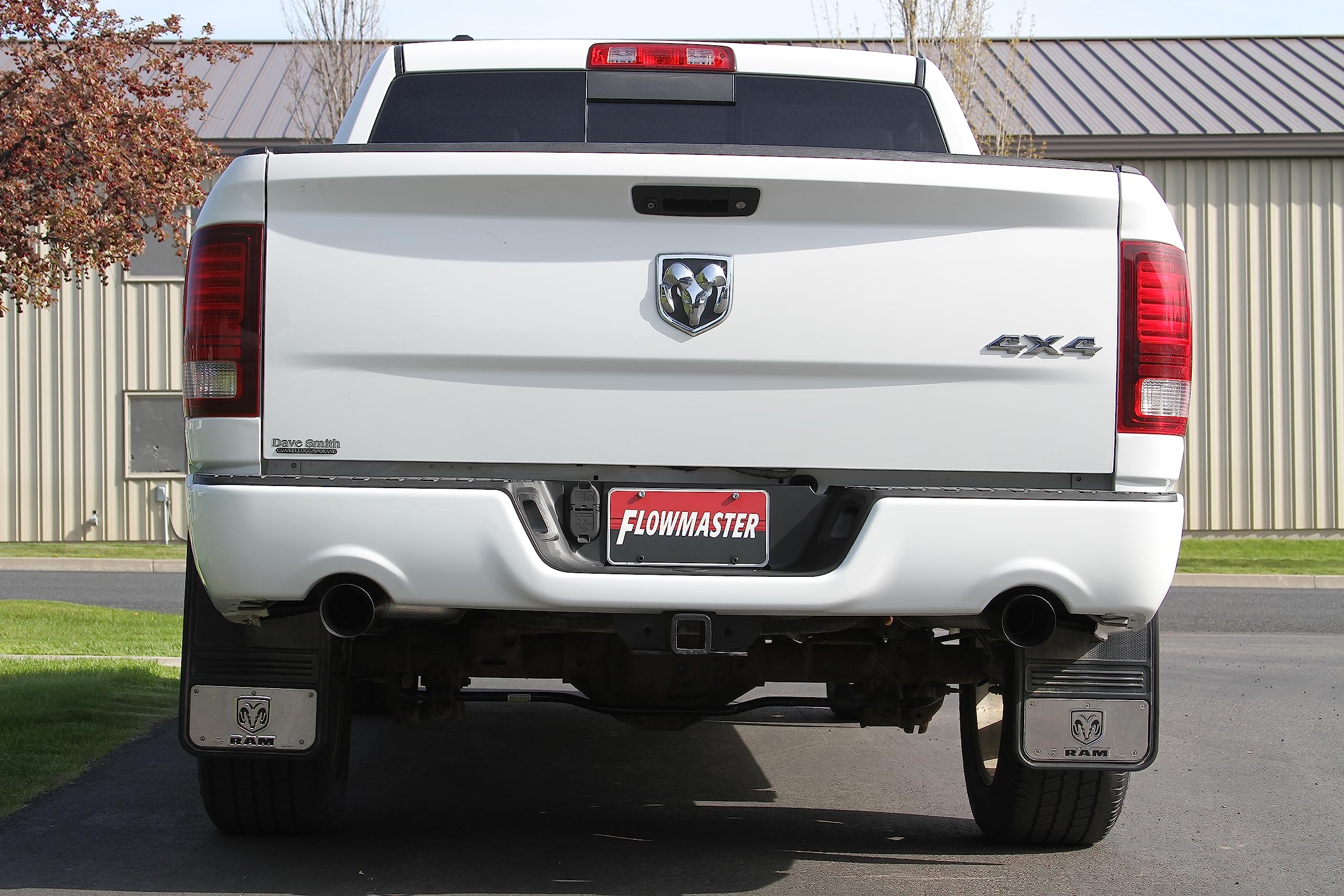 Outlaw Flowmaster 817690 Cat-Back Exhaust Kit 3 Inch Stainless Steel 4 Inch Black Tips Compatible with 2009-2024 Classic RAM 1500 4.7L 5.7L Std Cab 8' Bed Crew Cab 5'7 Bed Quad Cab 6'4 Bed 2 & 4WD