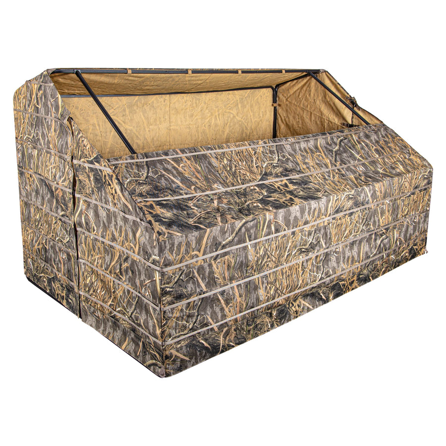 4-Person G-Blind Hunting Blind | Unique G-Shaped Frame Waterfowl Blind in Mossy Oak Shadow Grass Habitats Camo