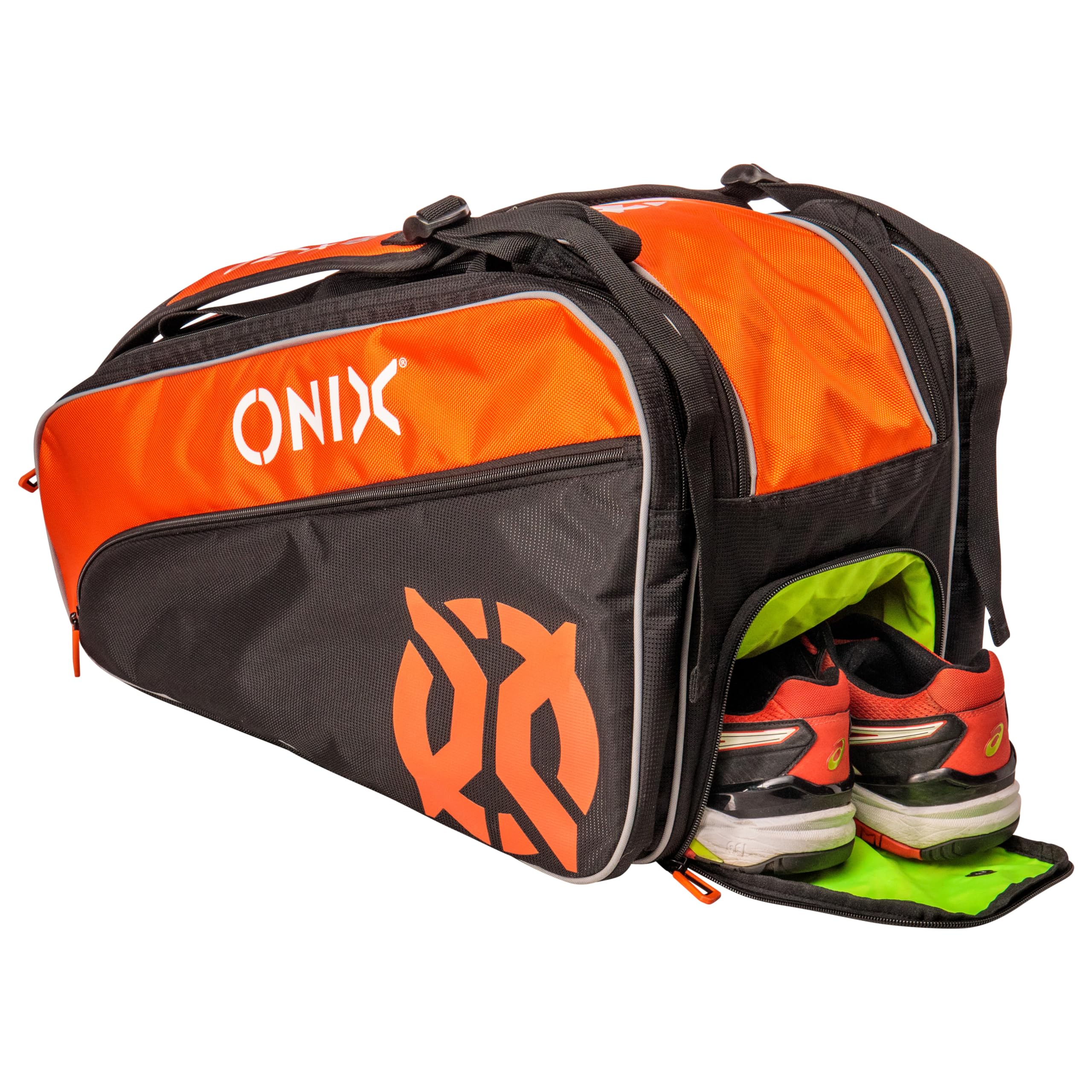 ONIX Pro Team Pickleball Long-Lasting Durability Hook and Loop Closure Easy to Carry Straps with Pockets Paddle Bag — Orange/Black