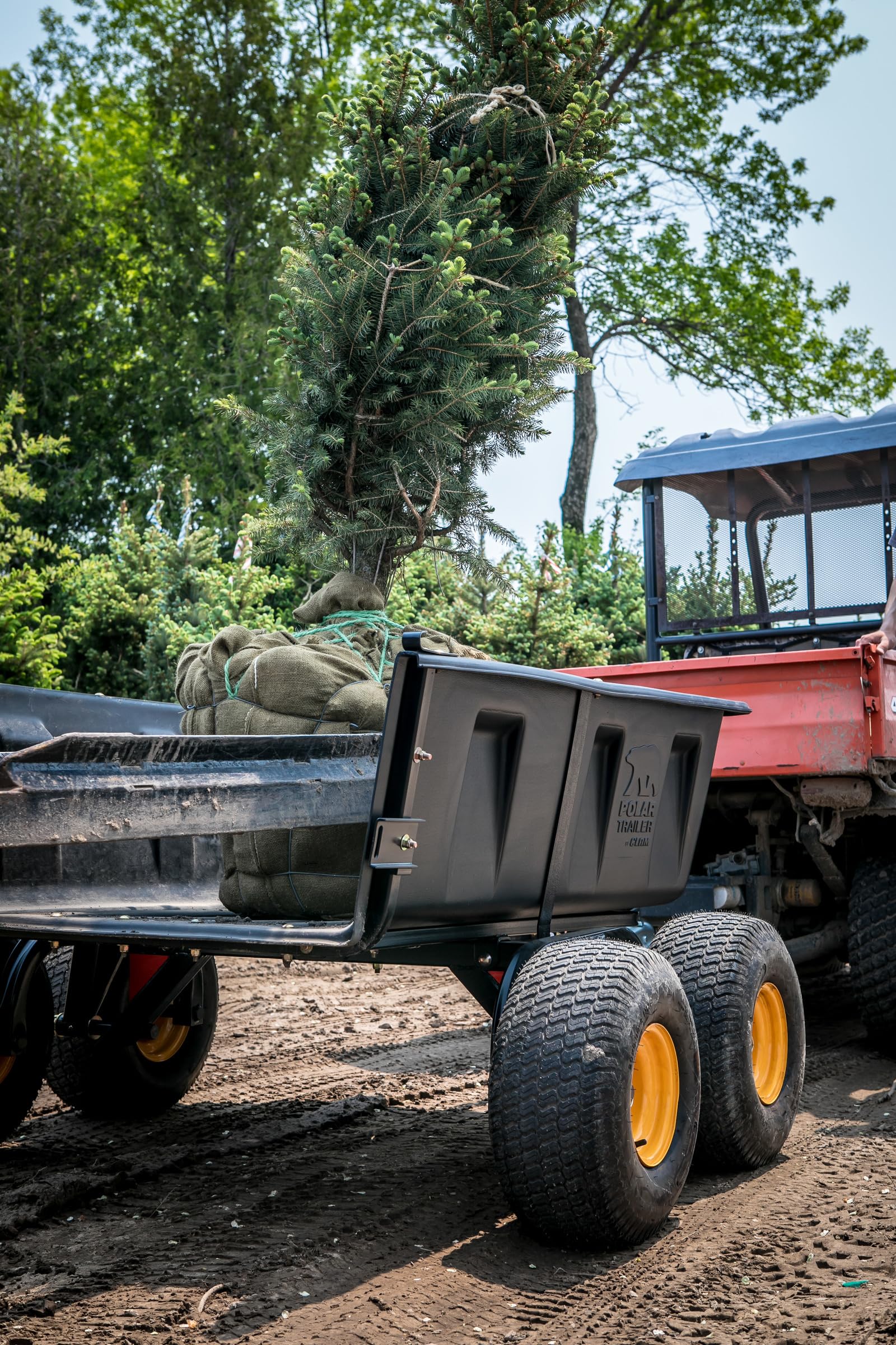 Polar Trailer HD Max TA #10813 – 93" x 55" x 39" Tandem Axle Heavy-Duty Utility Trailer – 1,800 lb Capacity, Rustproof Poly Tub, All-Steel Frame, Smooth Hauling on Rough Terrain
