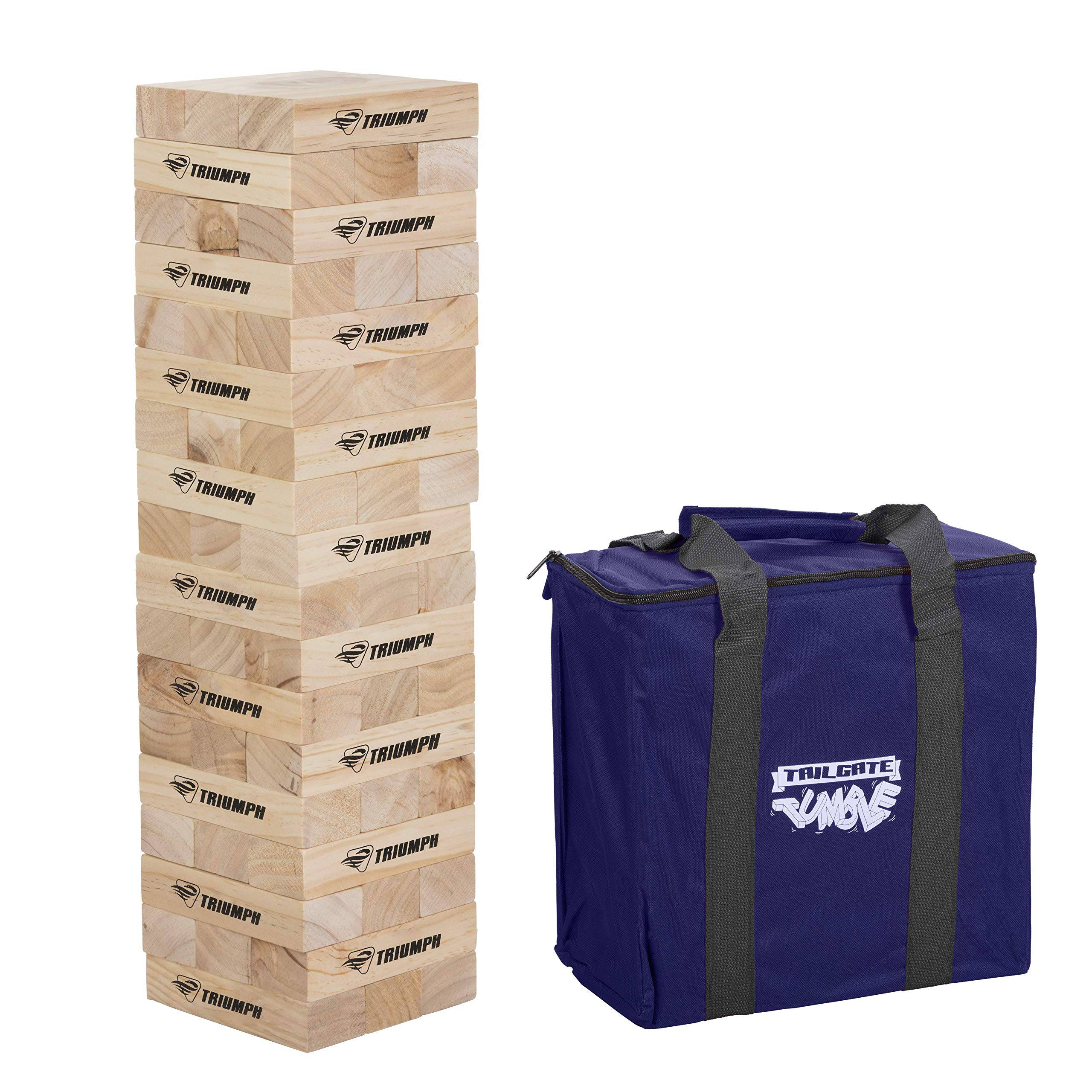 Triumph Large Tumble Tower Triumph - Includes 54 Wood Tumble Blocks and Carry Case