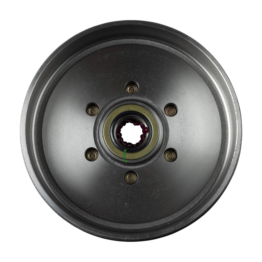 12" Lippert Replacement Brake Hub Drum Assembly for RVs with 6,000 lb. Axle; 6 on 5.5" Bolt Pattern; 1/2" Studs; Fully Assembled with Bearing Cones, Seals, Grease, Limited 1-Year Warranty - 814202